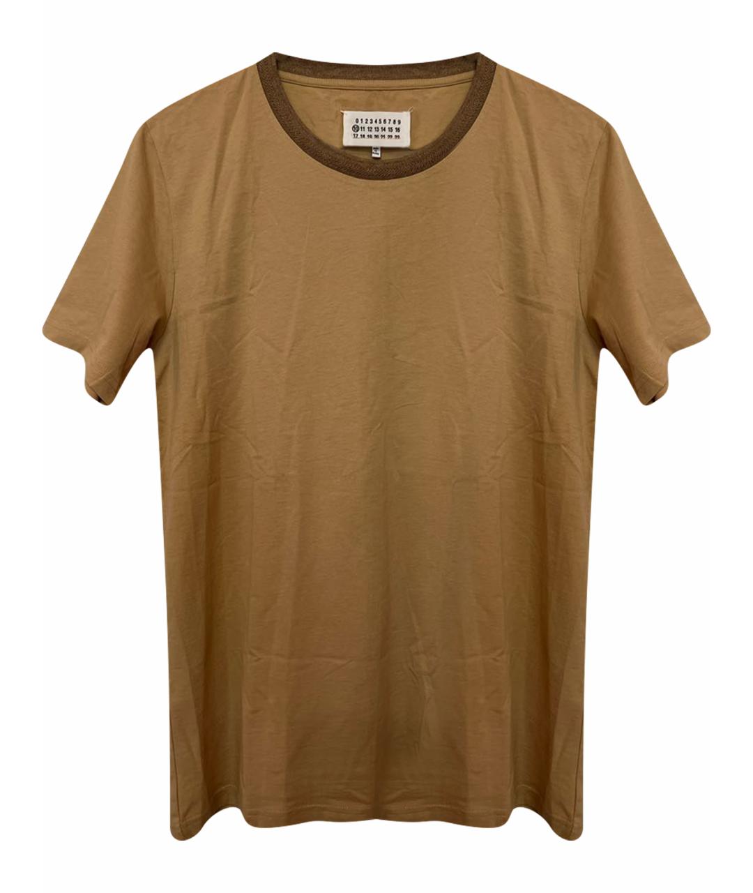 MAISON MARGIELA Бежевая хлопковая футболка, фото 1