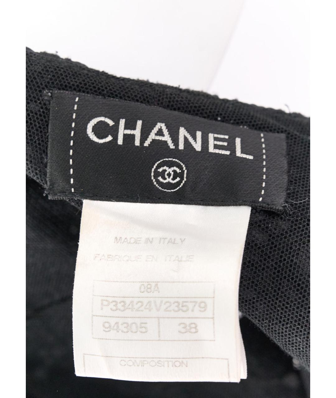 CHANEL Черная полиэстеровая майка, фото 5