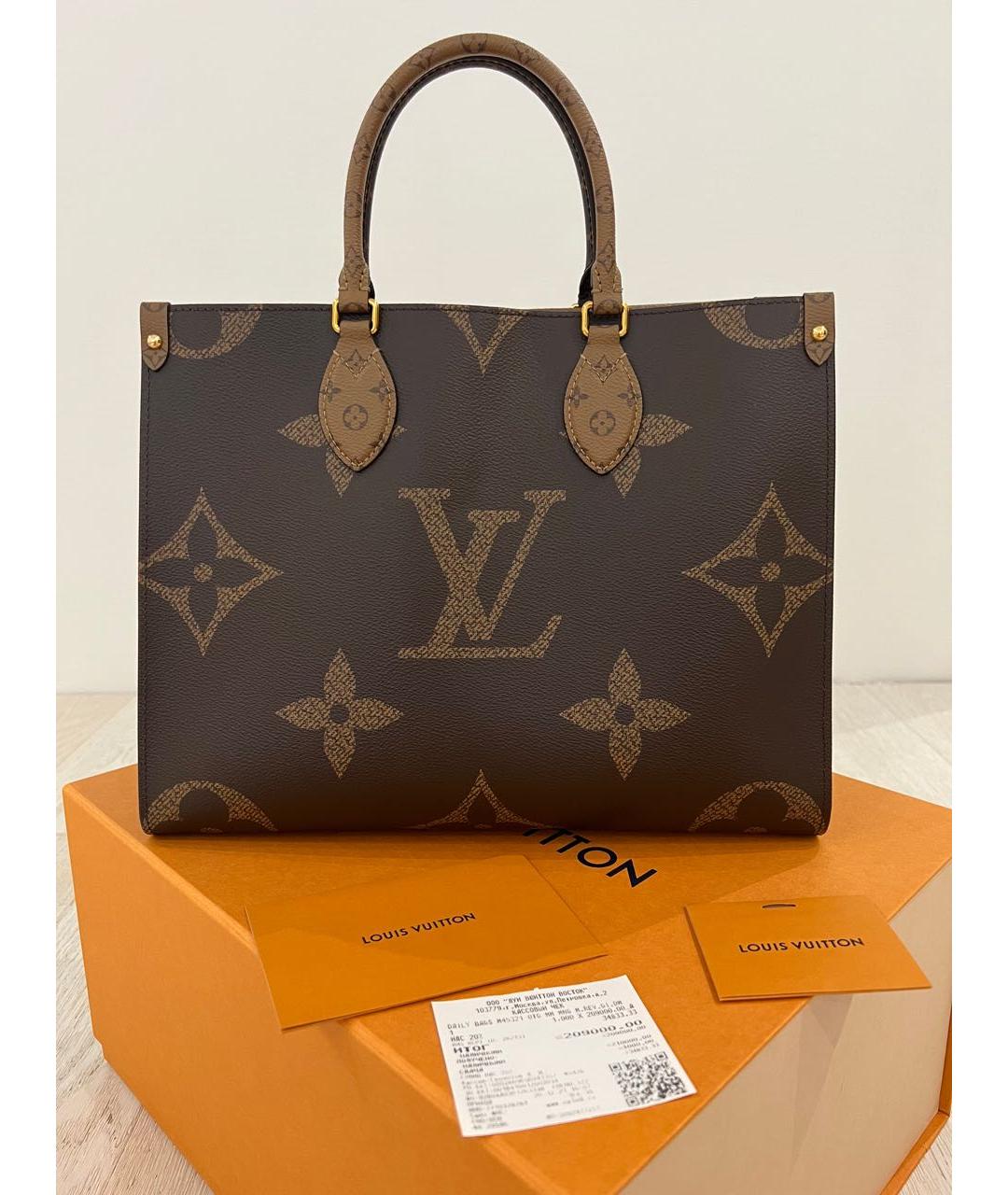 LOUIS VUITTON Коричневая сумка тоут, фото 9