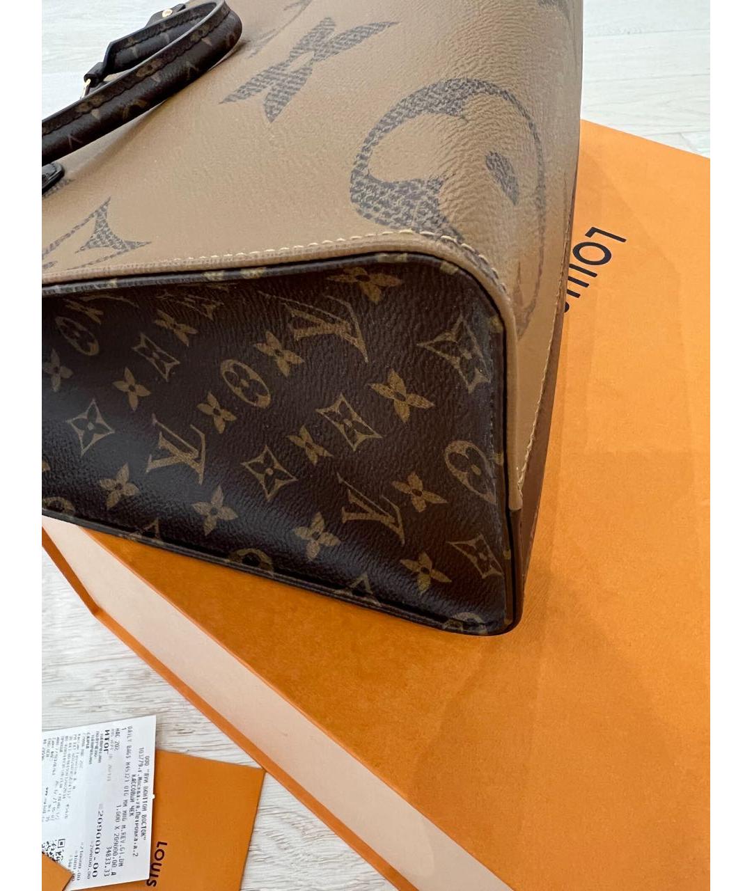 LOUIS VUITTON Коричневая сумка тоут, фото 6