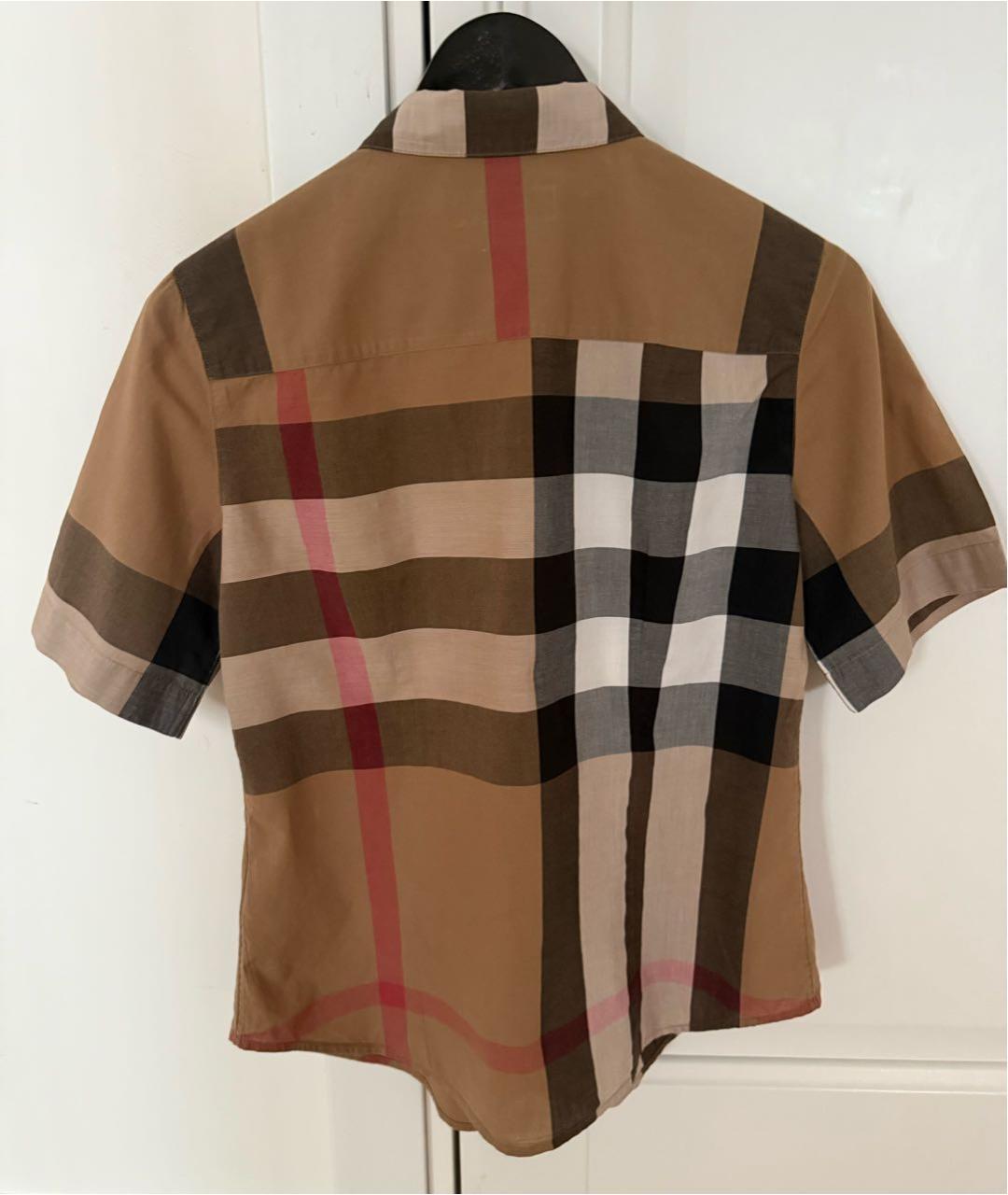 BURBERRY Коричневая хлопковая рубашка, фото 2