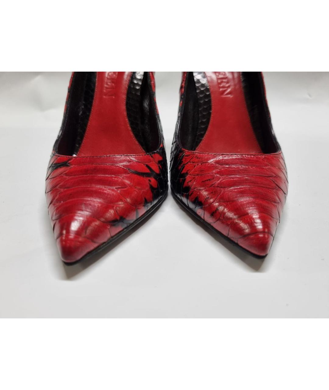 ALEXANDER MCQUEEN Красные кожаные туфли, фото 8