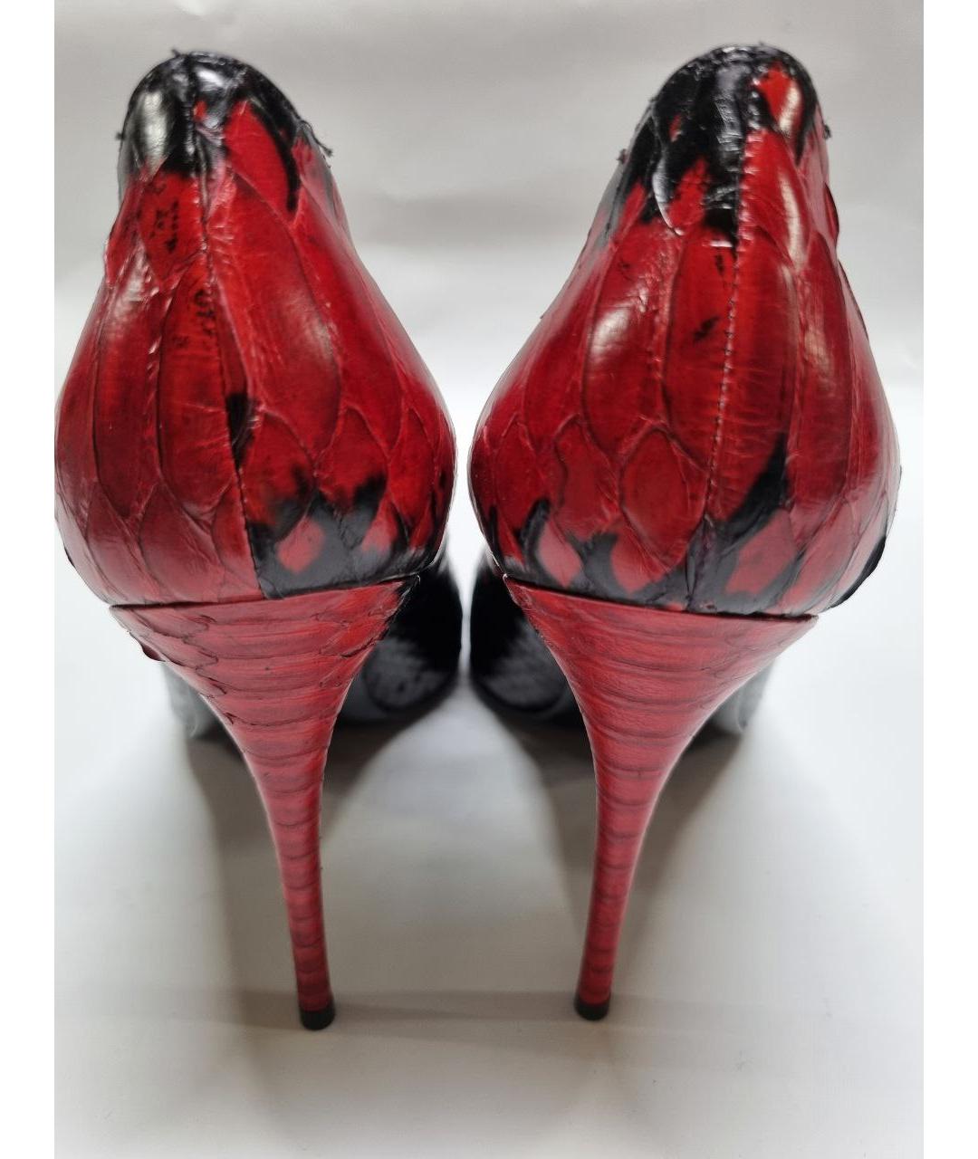 ALEXANDER MCQUEEN Красные кожаные туфли, фото 9