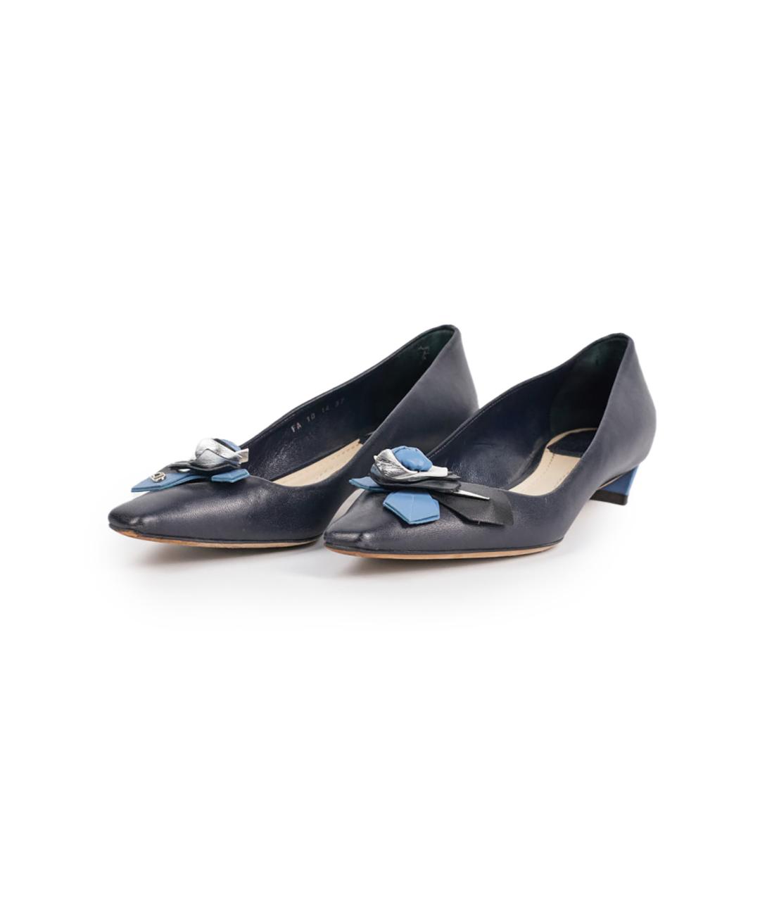 CHRISTIAN DIOR Черные кожаные туфли, фото 2