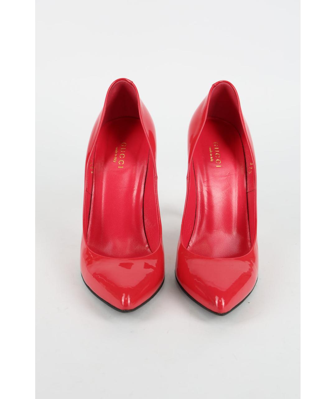 GUCCI Красные туфли из лакированной кожи, фото 3