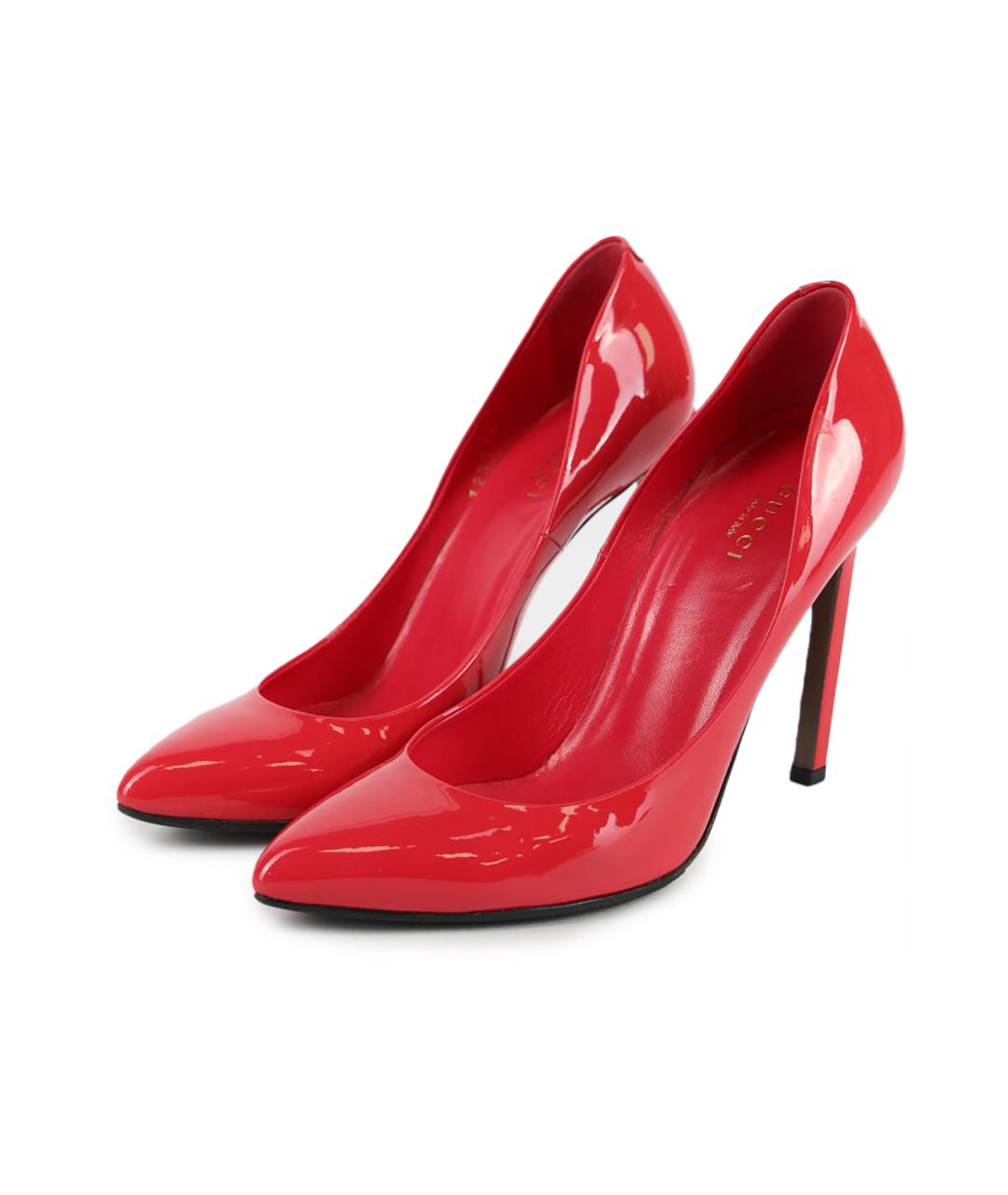 GUCCI Красные туфли из лакированной кожи, фото 2