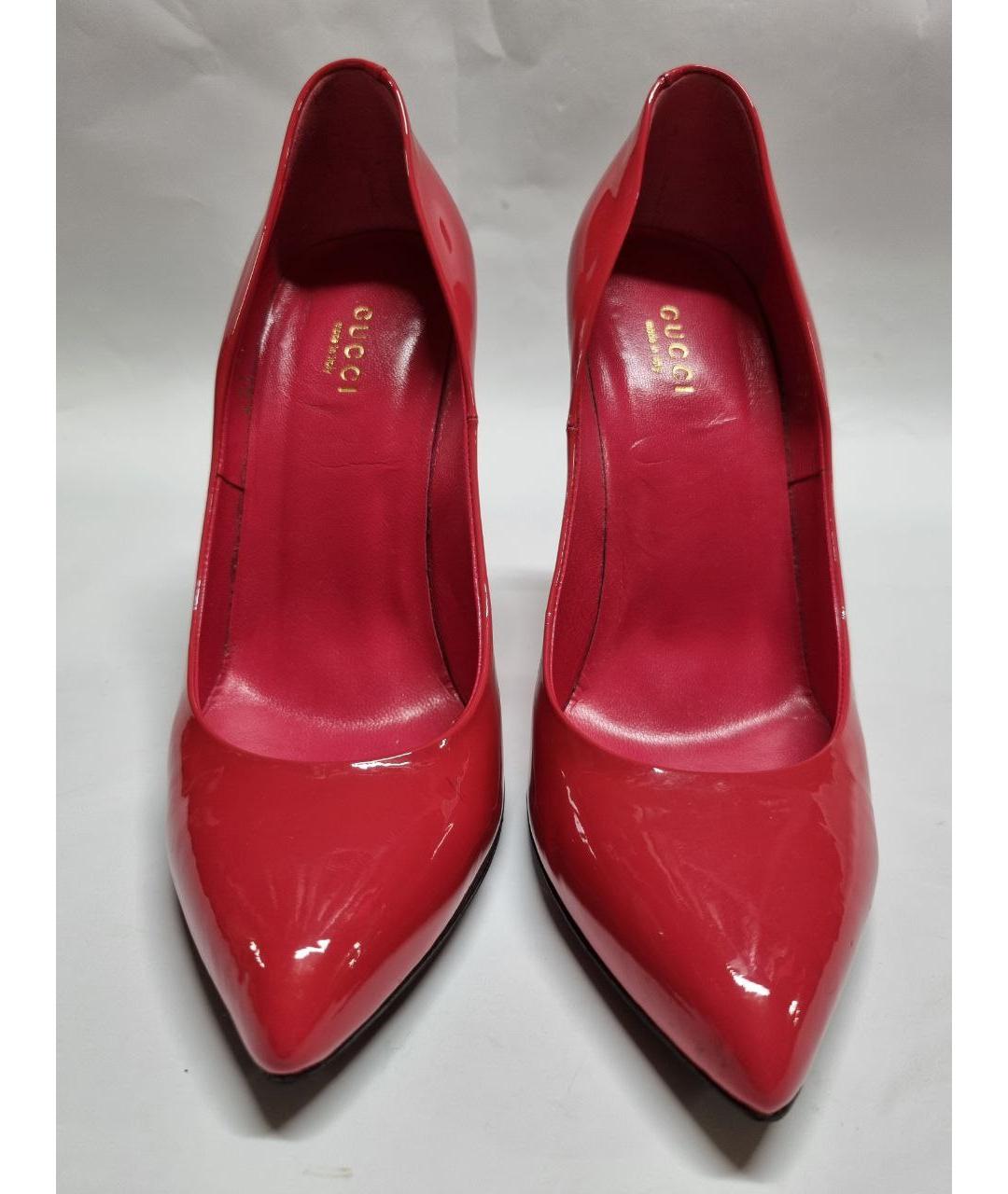 GUCCI Красные туфли из лакированной кожи, фото 7