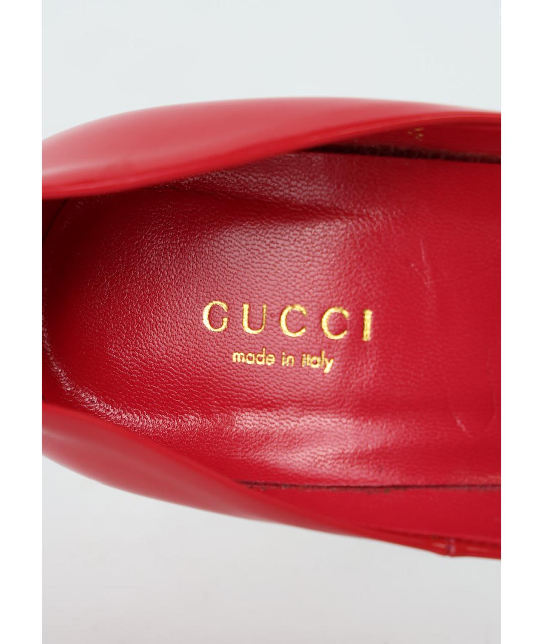 GUCCI Красные туфли из лакированной кожи, фото 5