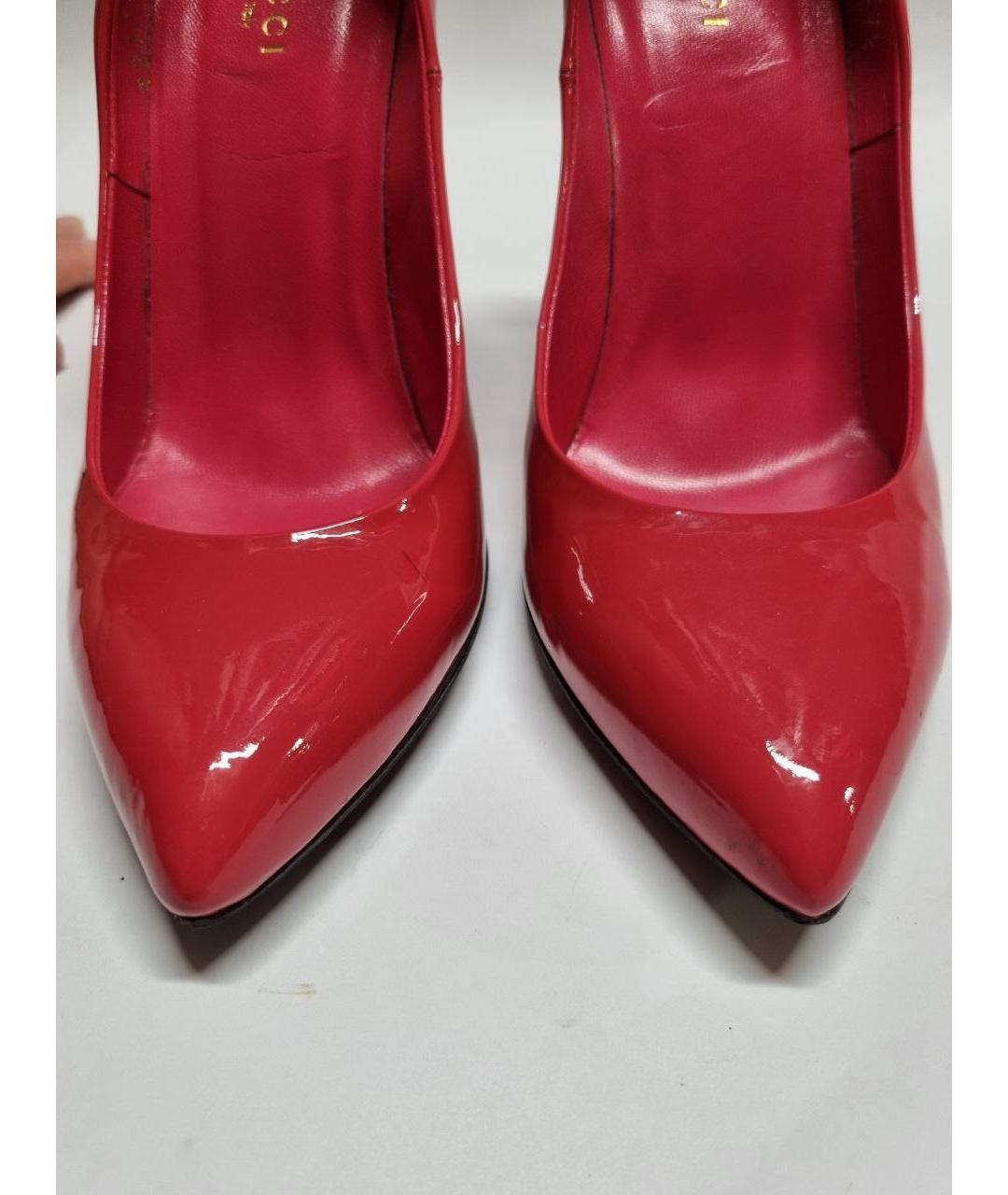 GUCCI Красные туфли из лакированной кожи, фото 6
