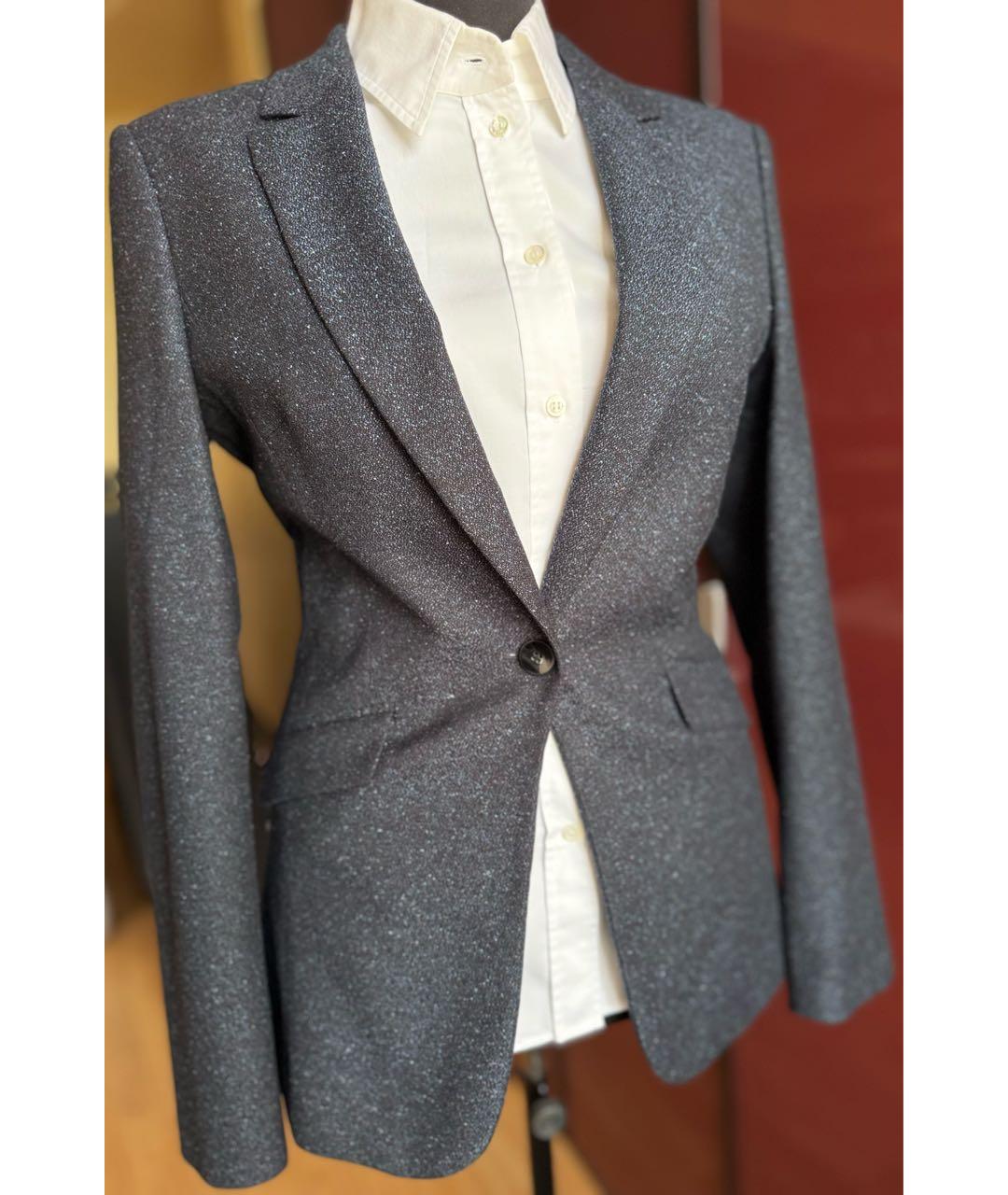 HUGO BOSS Синий шерстяной костюм с брюками, фото 4
