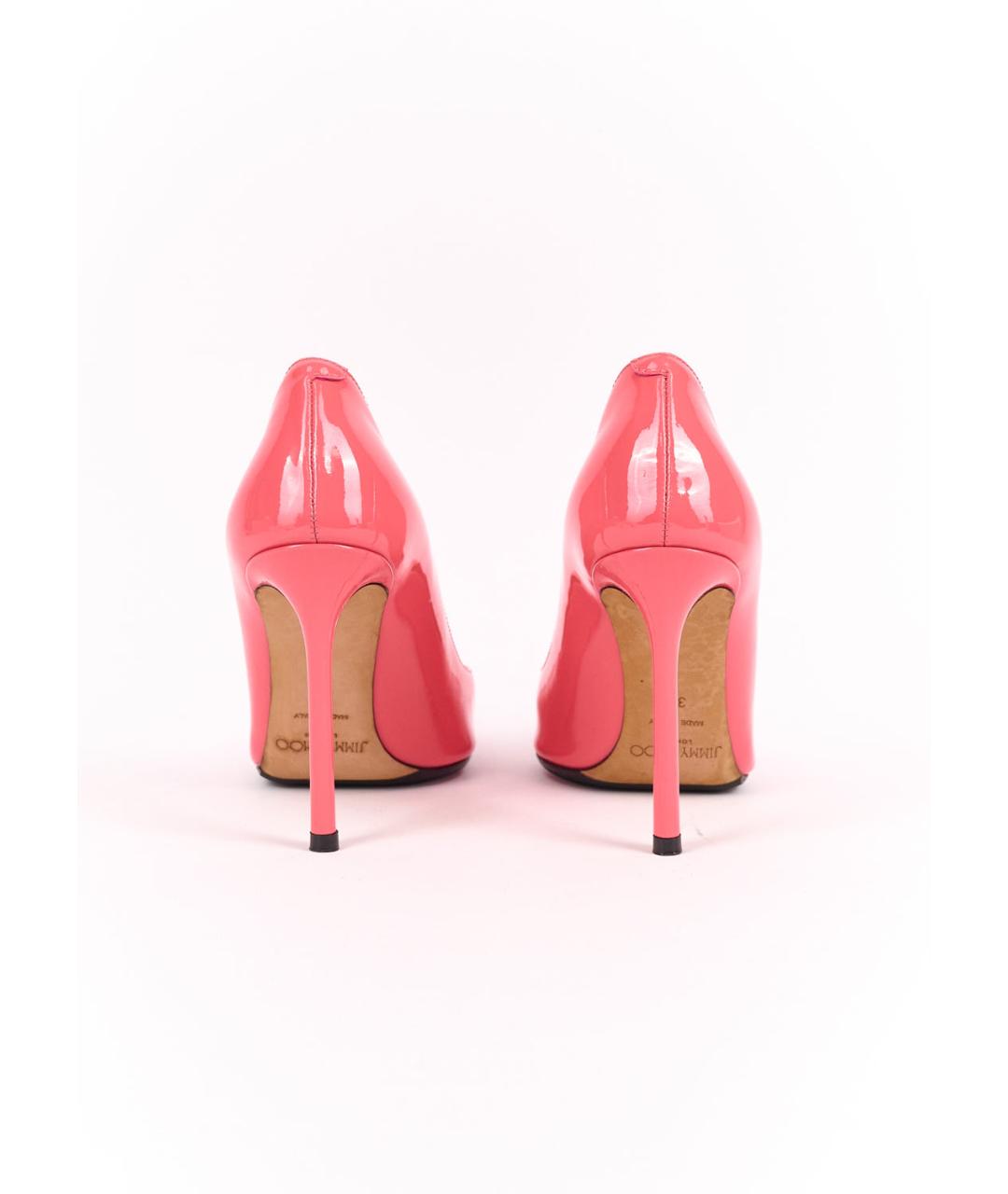 JIMMY CHOO Коралловые туфли из лакированной кожи, фото 4