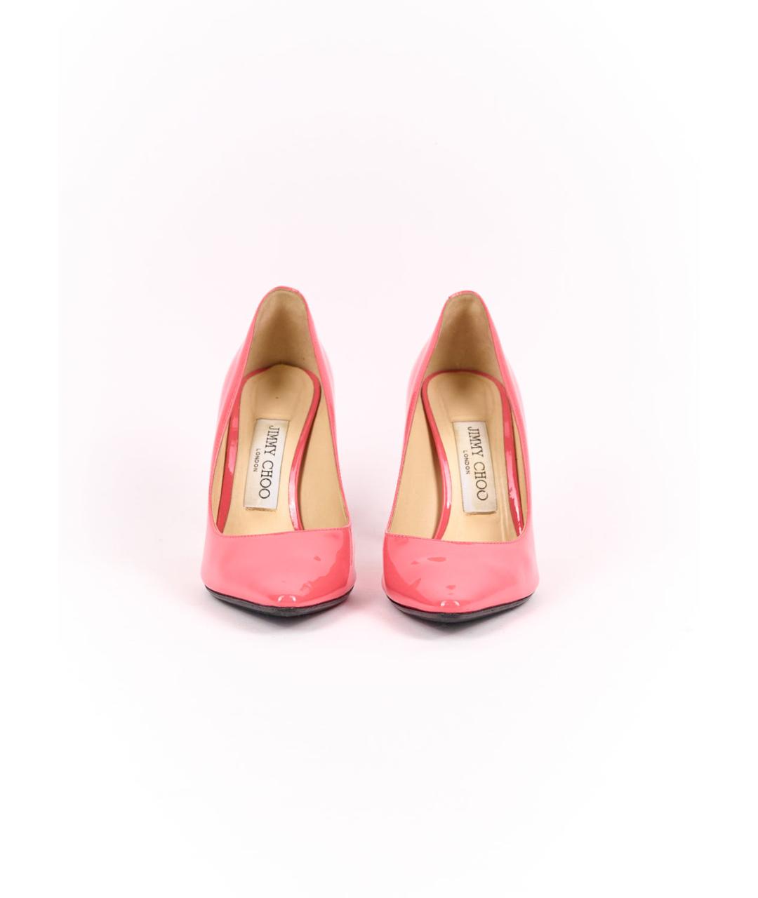 JIMMY CHOO Коралловые туфли из лакированной кожи, фото 3