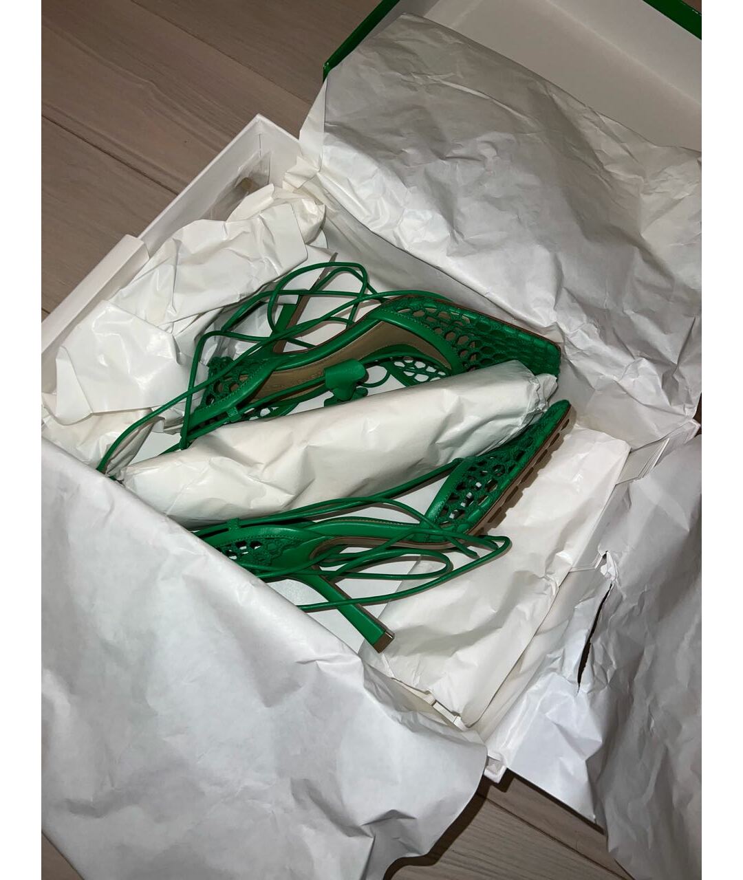 BOTTEGA VENETA Зеленые кожаные туфли, фото 6