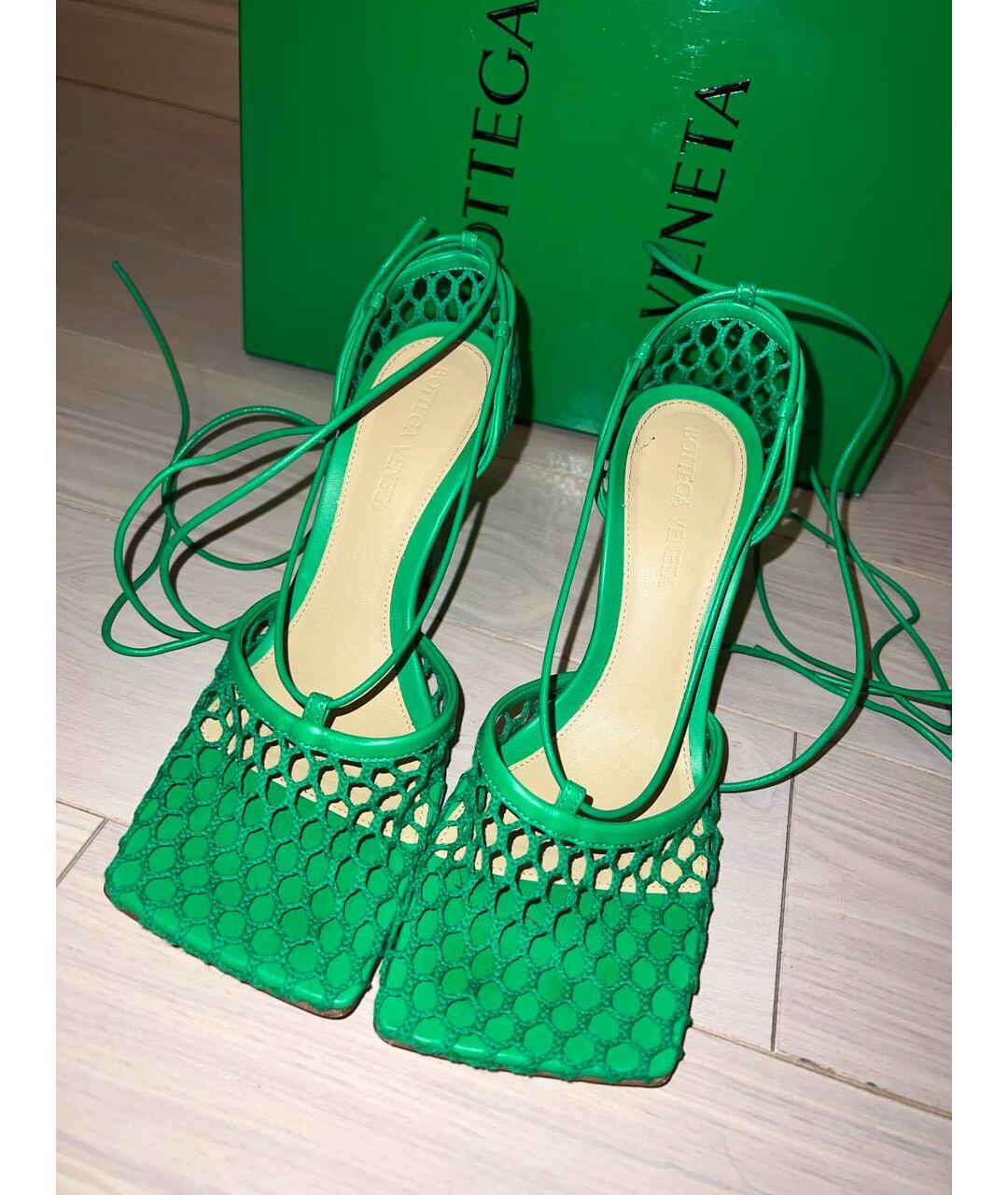 BOTTEGA VENETA Зеленые кожаные туфли, фото 2