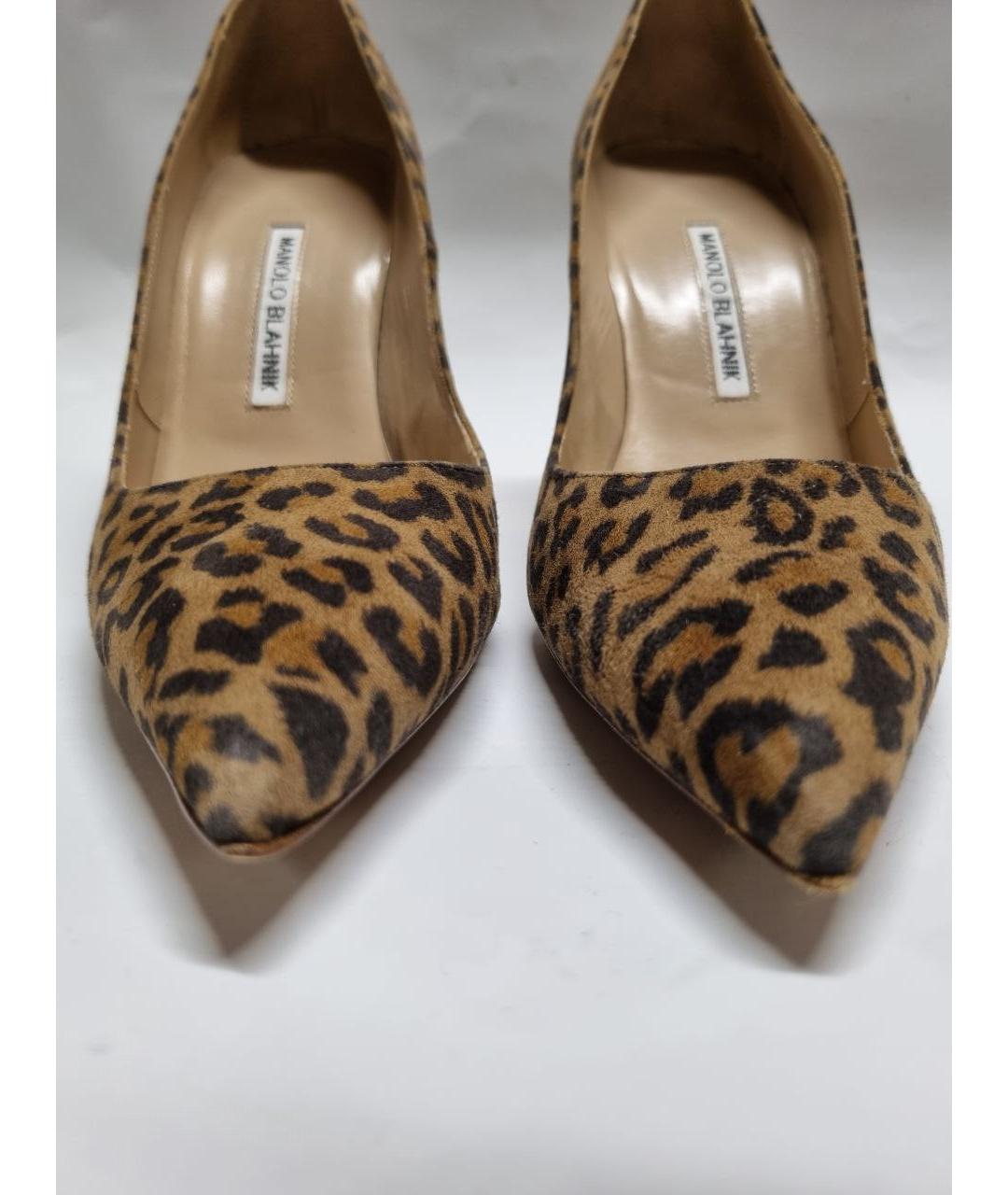 MANOLO BLAHNIK Коричневые замшевые туфли, фото 6