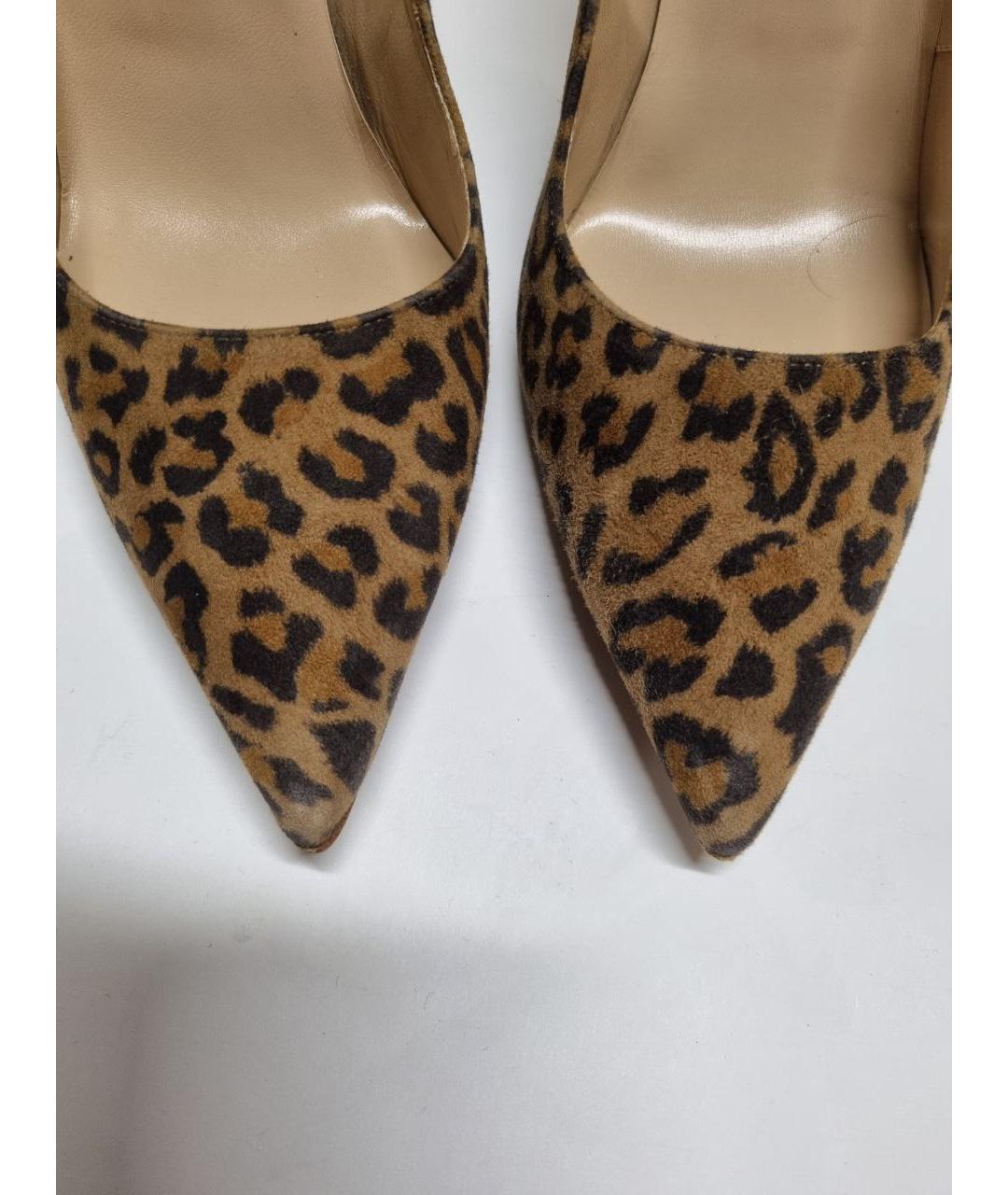 MANOLO BLAHNIK Коричневые замшевые туфли, фото 7