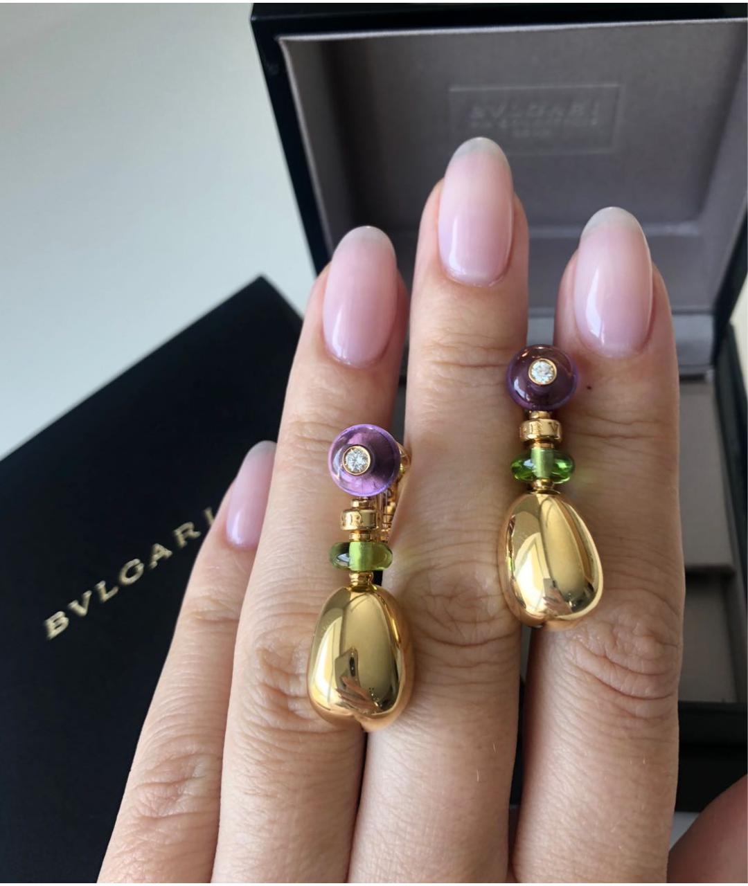 BVLGARI Золотые серьги из желтого золота, фото 2