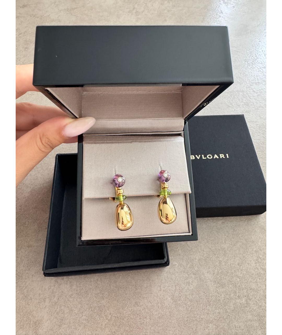 BVLGARI Золотые серьги из желтого золота, фото 2