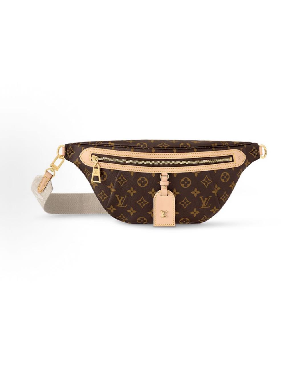 LOUIS VUITTON Коричневая поясная сумка, фото 7