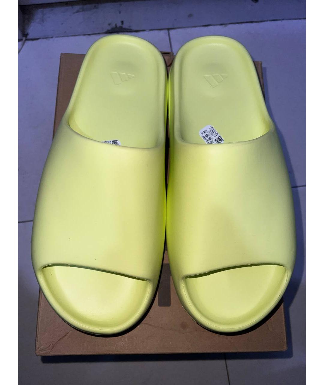 ADIDAS YEEZY Желтые резиновые сандалии, фото 2