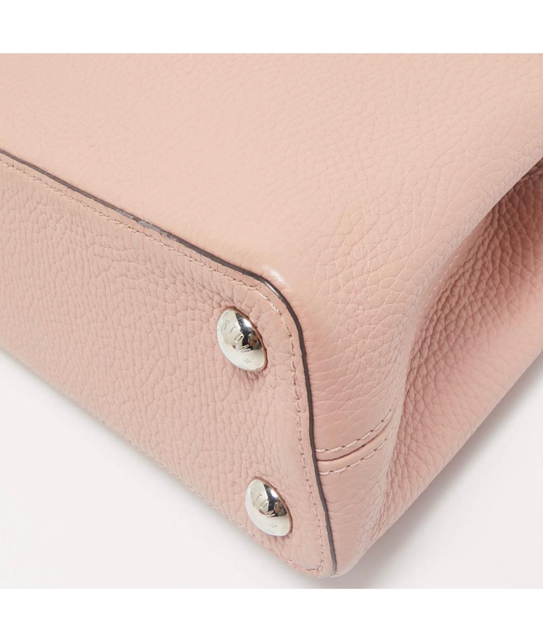 LOUIS VUITTON Розовая кожаная сумка с короткими ручками, фото 5