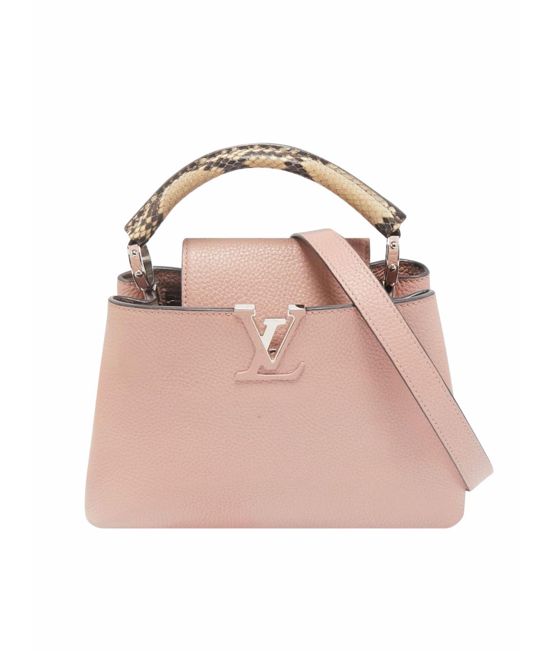 LOUIS VUITTON Розовая кожаная сумка с короткими ручками, фото 1