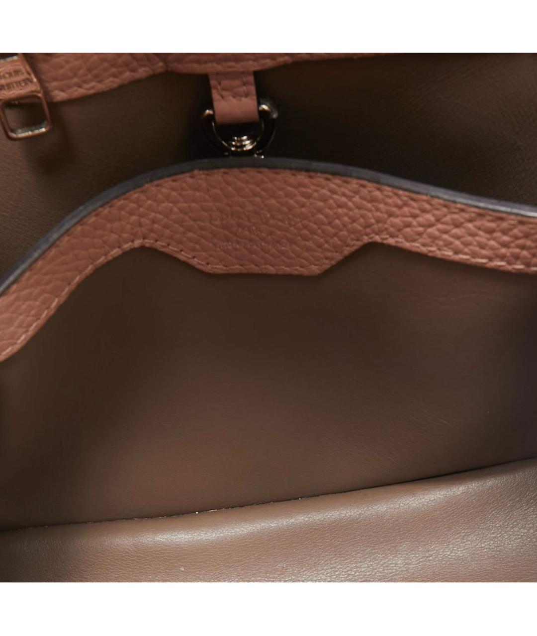 LOUIS VUITTON Розовая кожаная сумка с короткими ручками, фото 6
