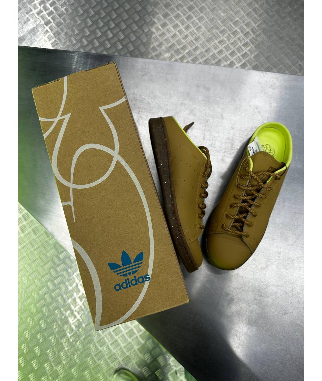 ADIDAS Коричневые низкие кроссовки / кеды из искусственной кожи, фото 2