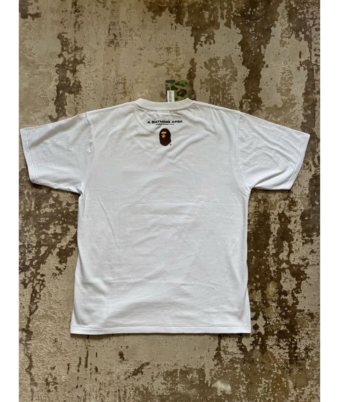 A BATHING APE Белая хлопковая футболка, фото 2
