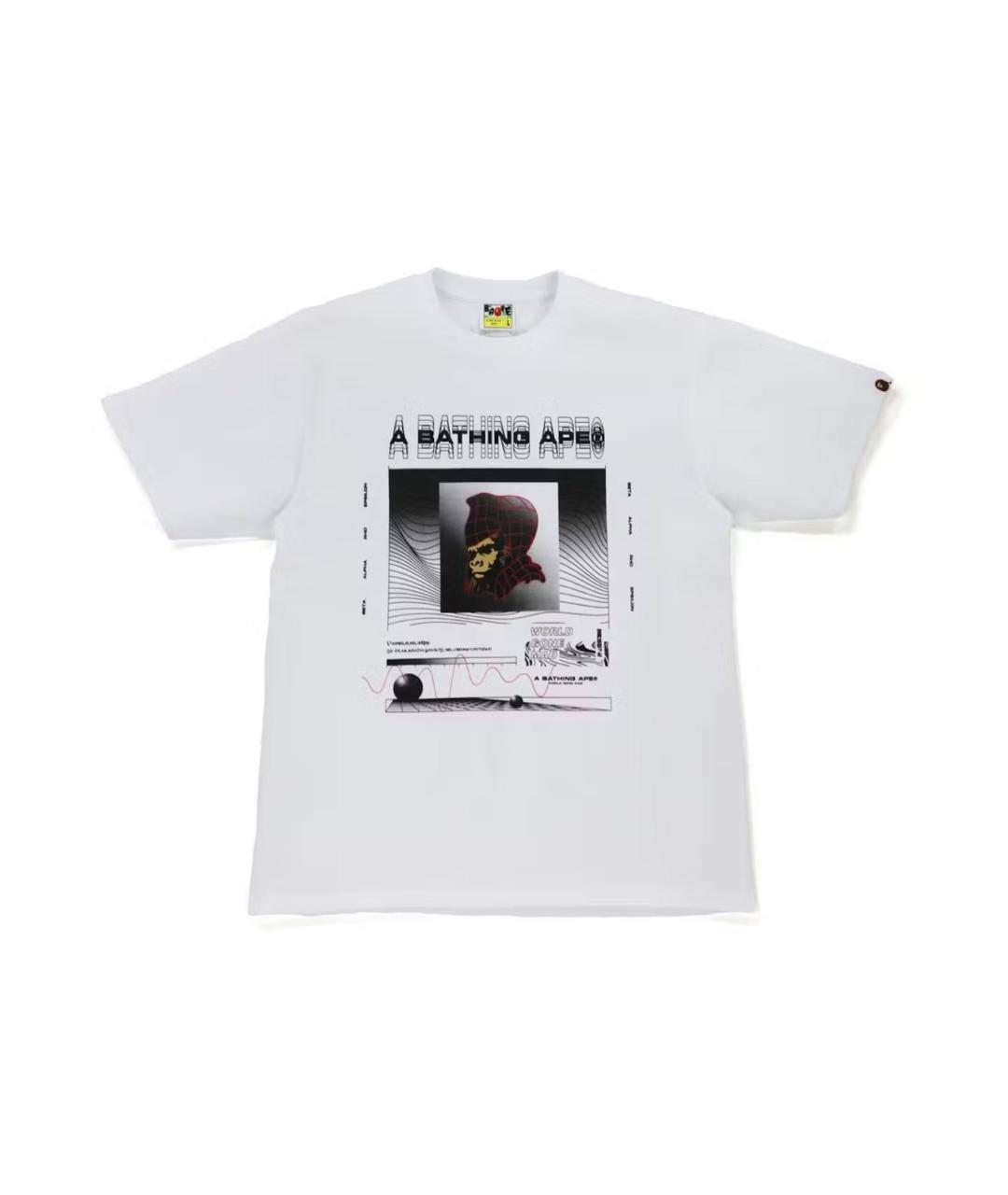 A BATHING APE Белая хлопковая футболка, фото 1