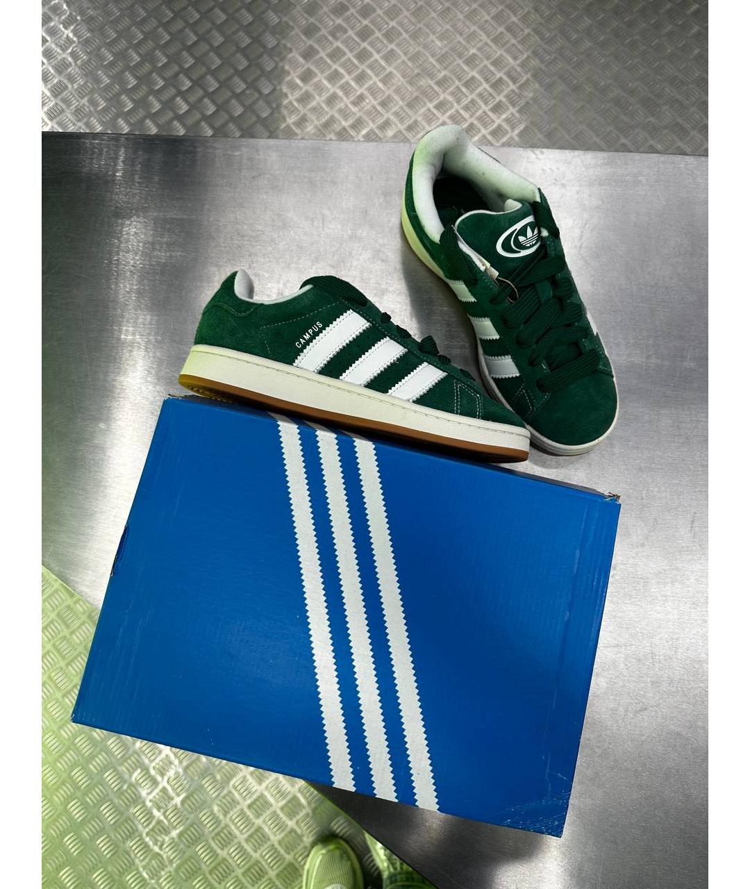 ADIDAS Зеленые замшевые кеды, фото 2
