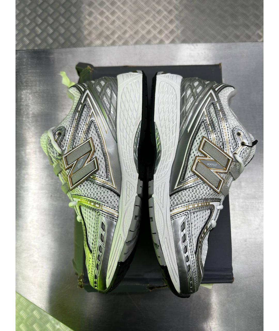 NEW BALANCE Серебряные текстильные кроссовки, фото 6