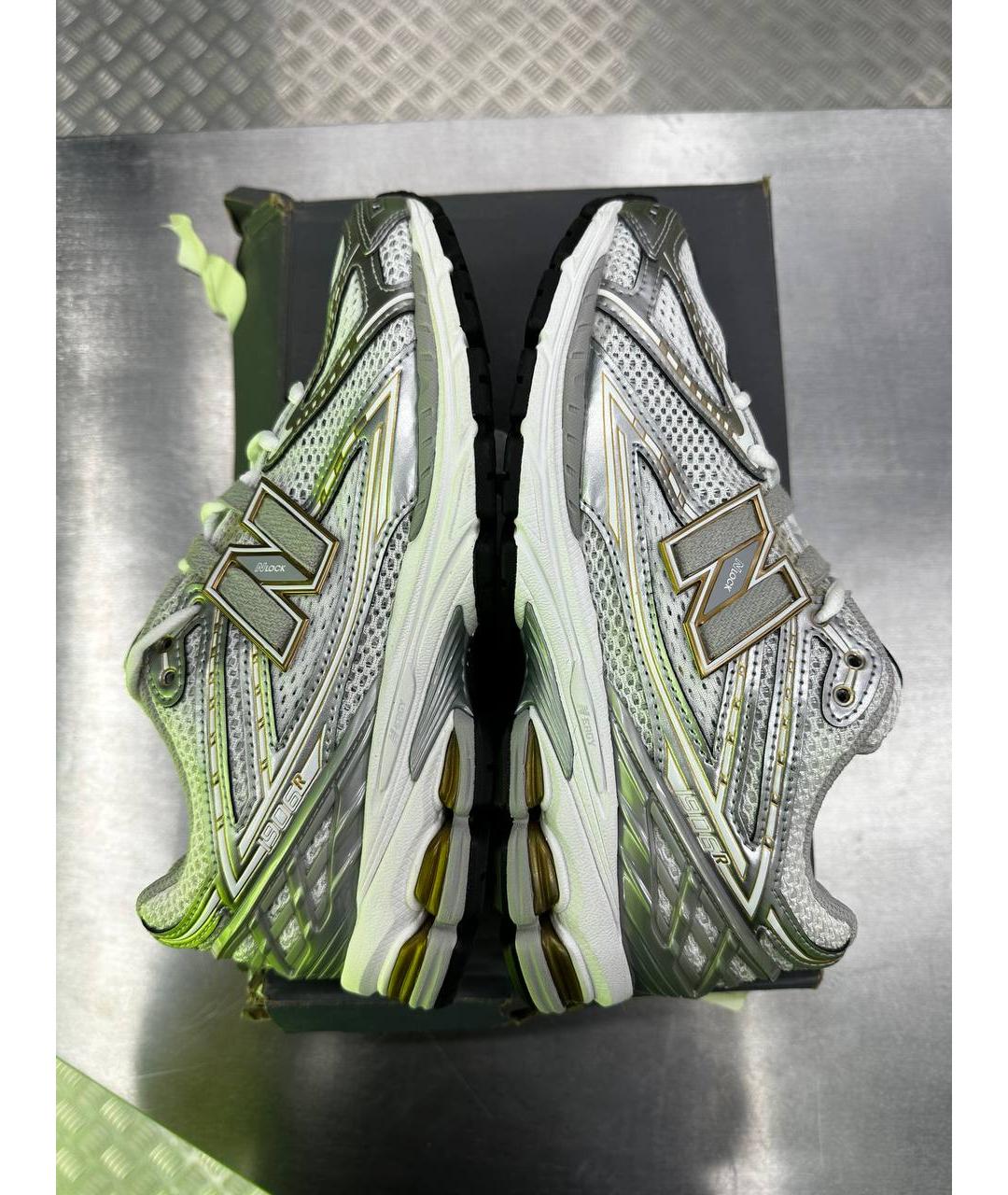 NEW BALANCE Серебряные текстильные кроссовки, фото 4