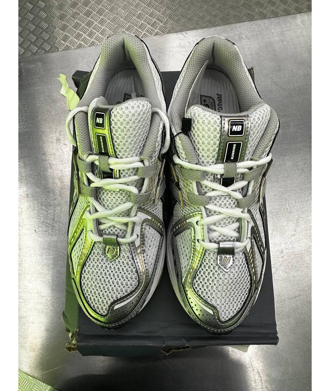 NEW BALANCE Серебряные текстильные кроссовки, фото 3