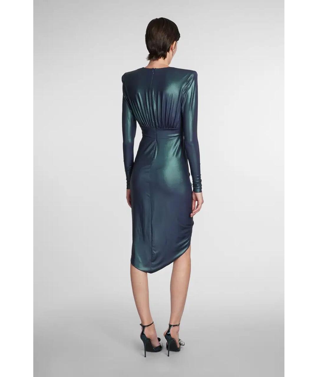 ALEXANDRE VAUTHIER Зеленые вискозное вечернее платье, фото 3