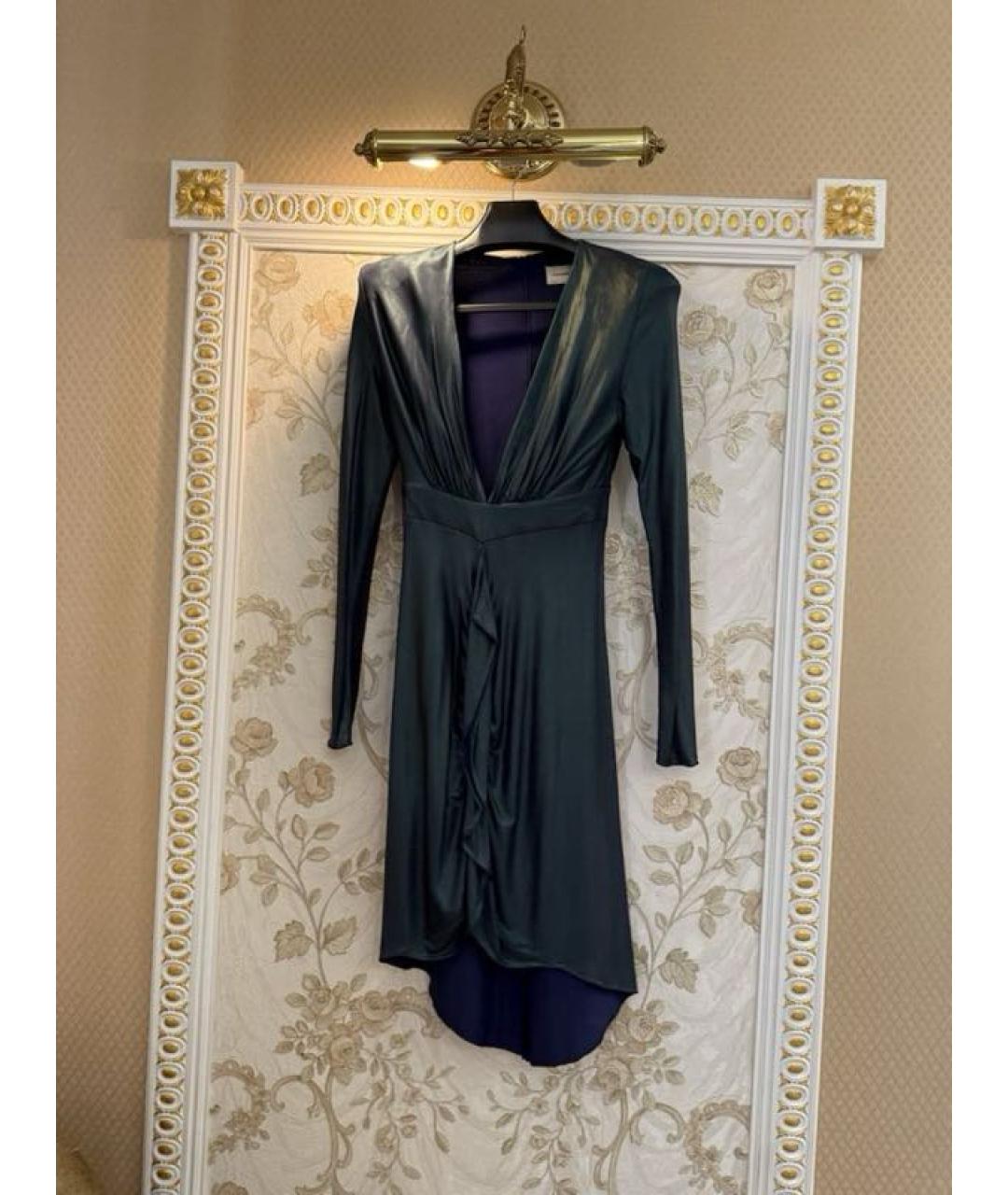 ALEXANDRE VAUTHIER Зеленые вискозное вечернее платье, фото 9