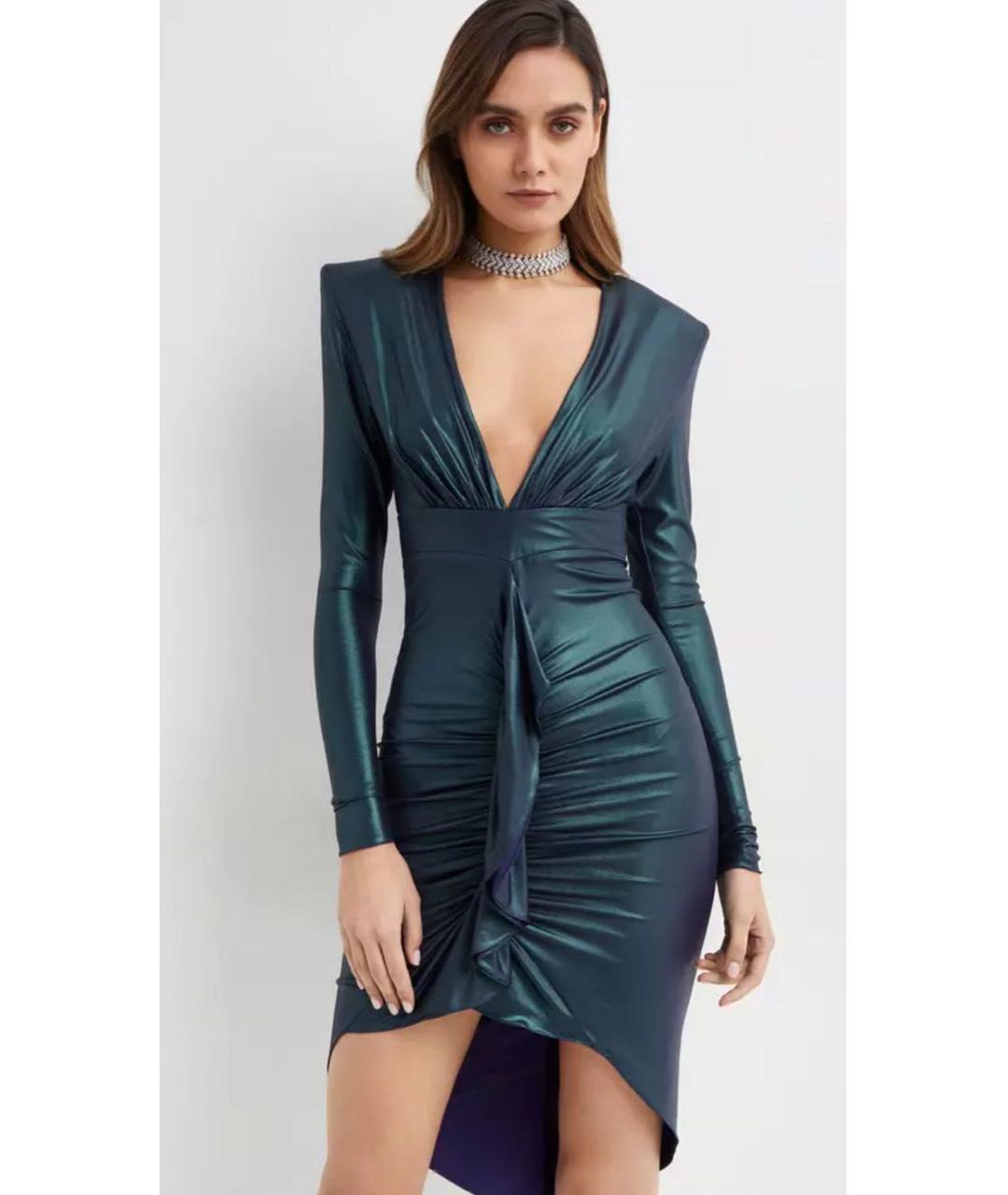ALEXANDRE VAUTHIER Зеленые вискозное вечернее платье, фото 7