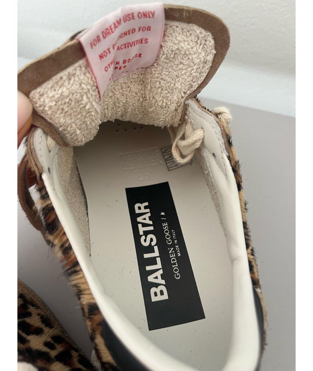 GOLDEN GOOSE DELUXE BRAND Коричневые кожаные кеды, фото 8
