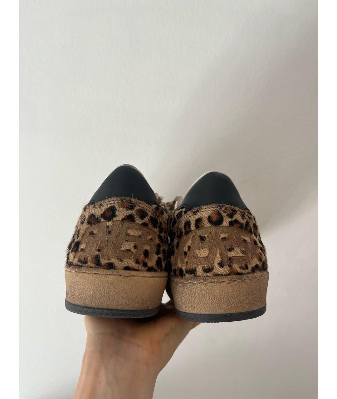 GOLDEN GOOSE DELUXE BRAND Коричневые кожаные кеды, фото 5