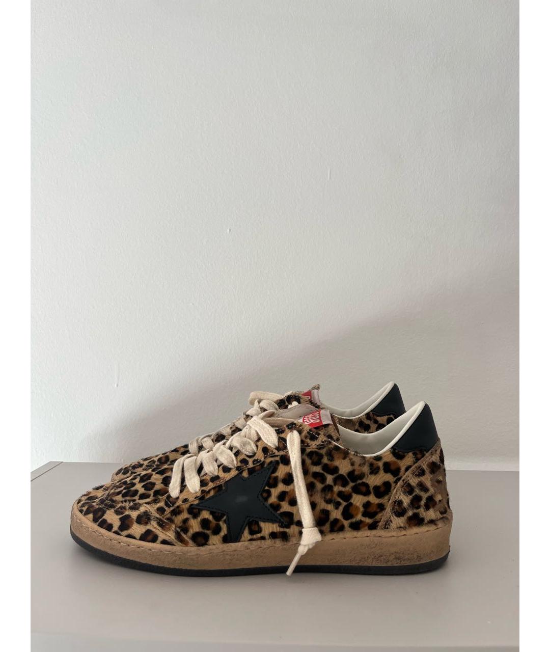 GOLDEN GOOSE DELUXE BRAND Коричневые кожаные кеды, фото 2