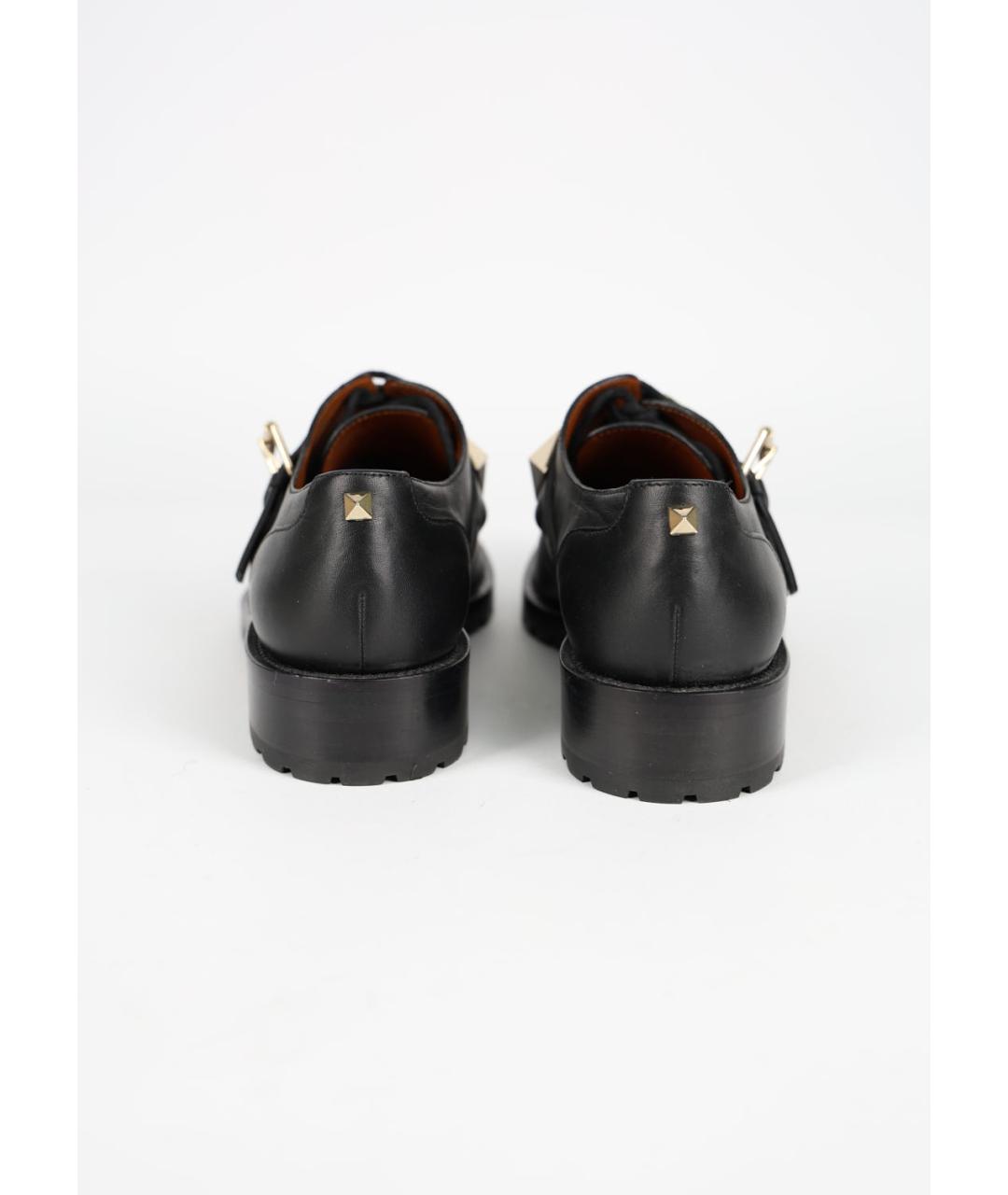 VALENTINO Черные кожаные брогги и оксфорды, фото 4