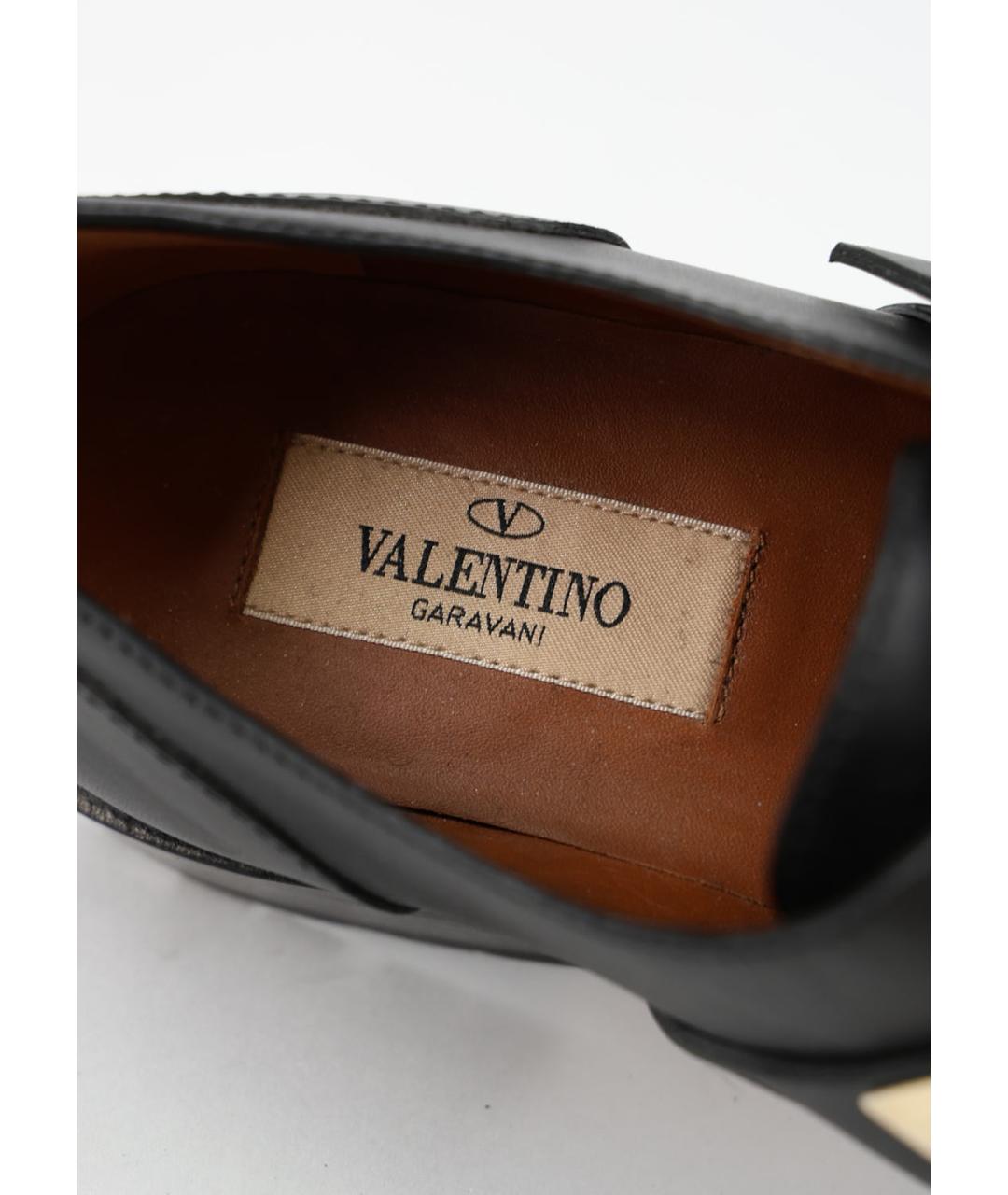 VALENTINO Черные кожаные брогги и оксфорды, фото 5