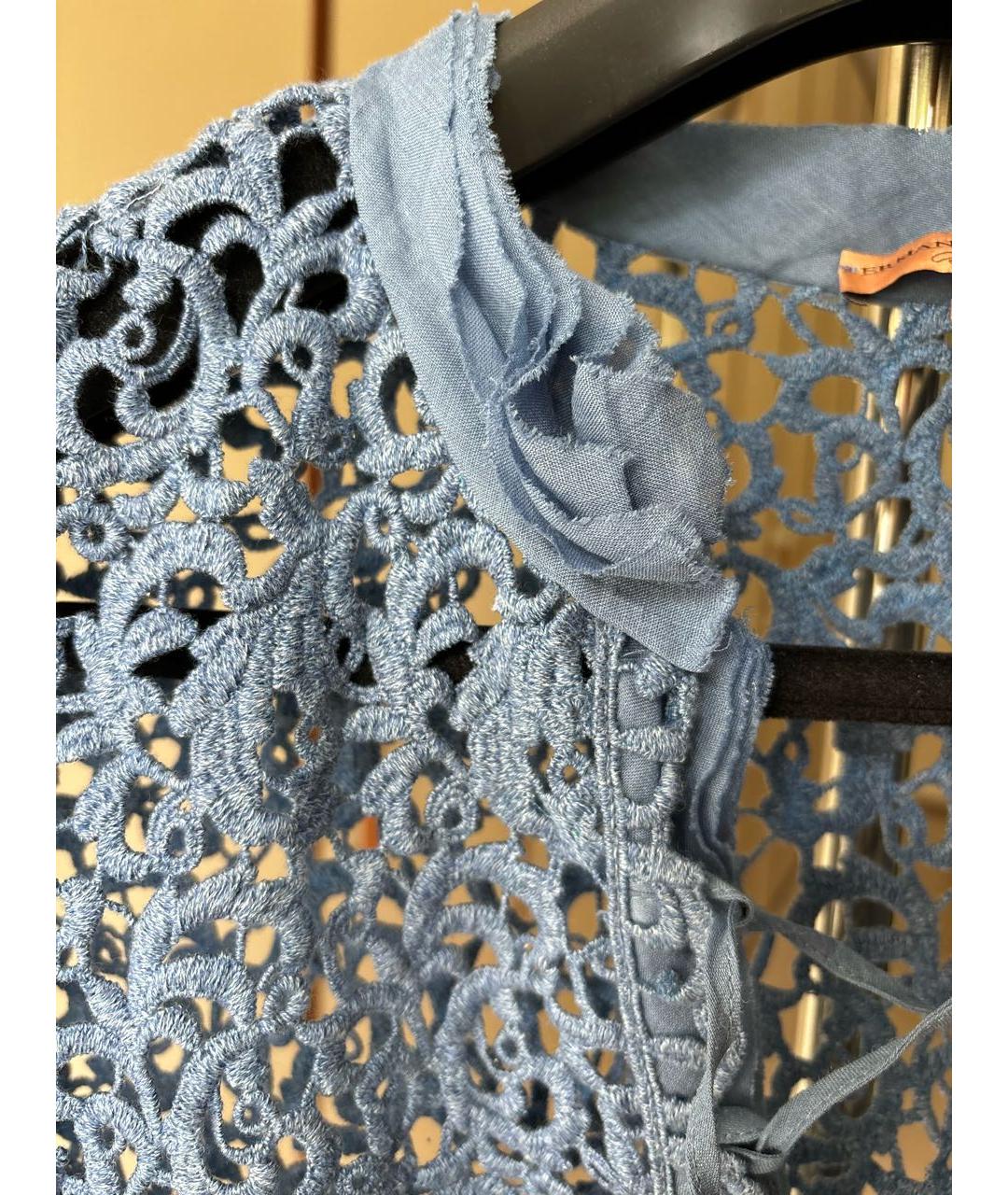 ERMANNO SCERVINO Синяя хлопковая туника, фото 6