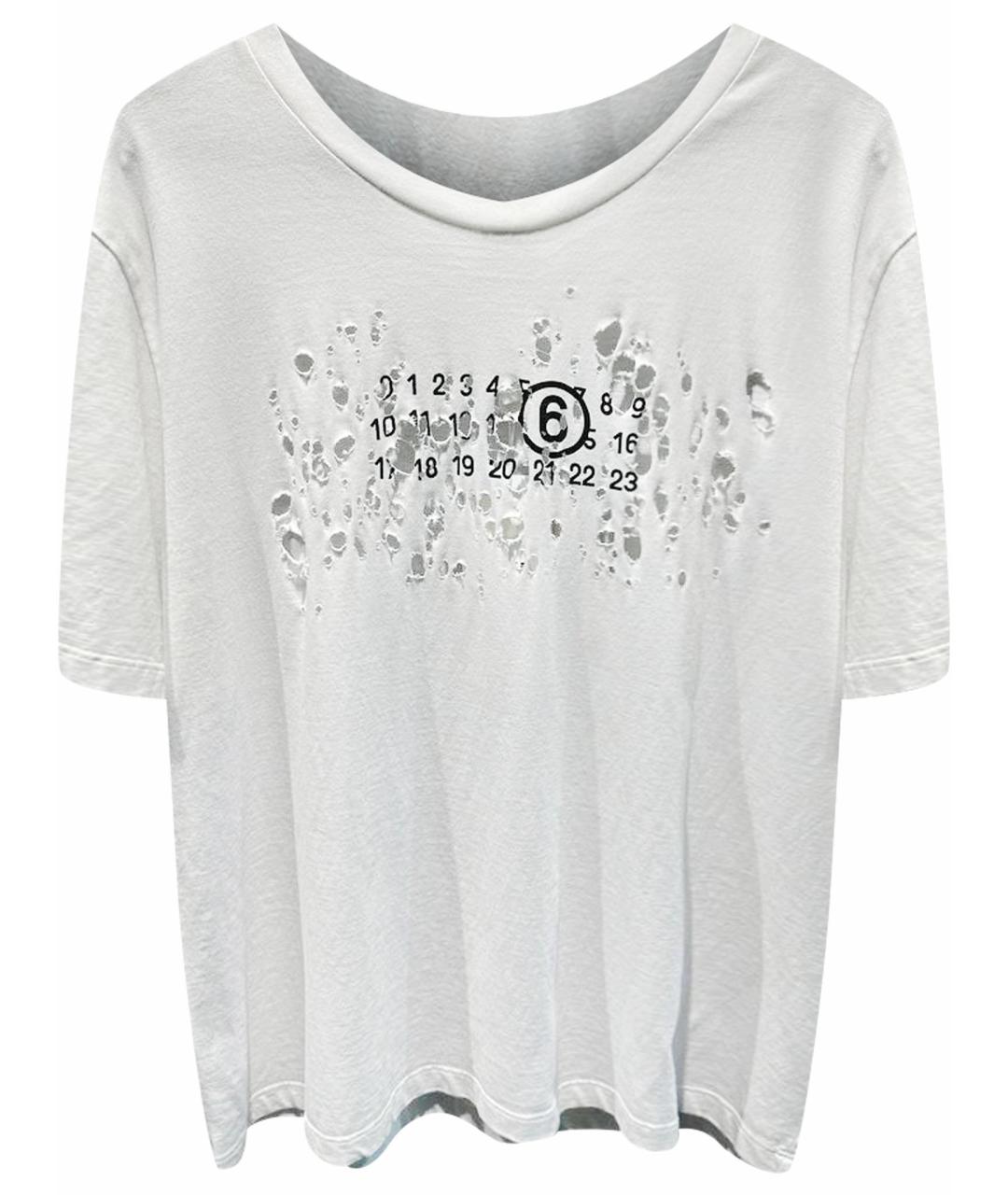 MAISON MARGIELA Белая хлопковая футболка, фото 1