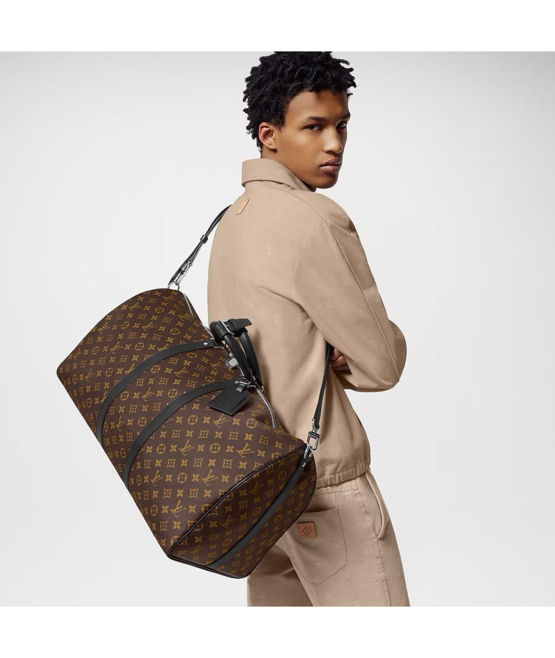 LOUIS VUITTON Коричневая кожаная дорожная/спортивная сумка, фото 2