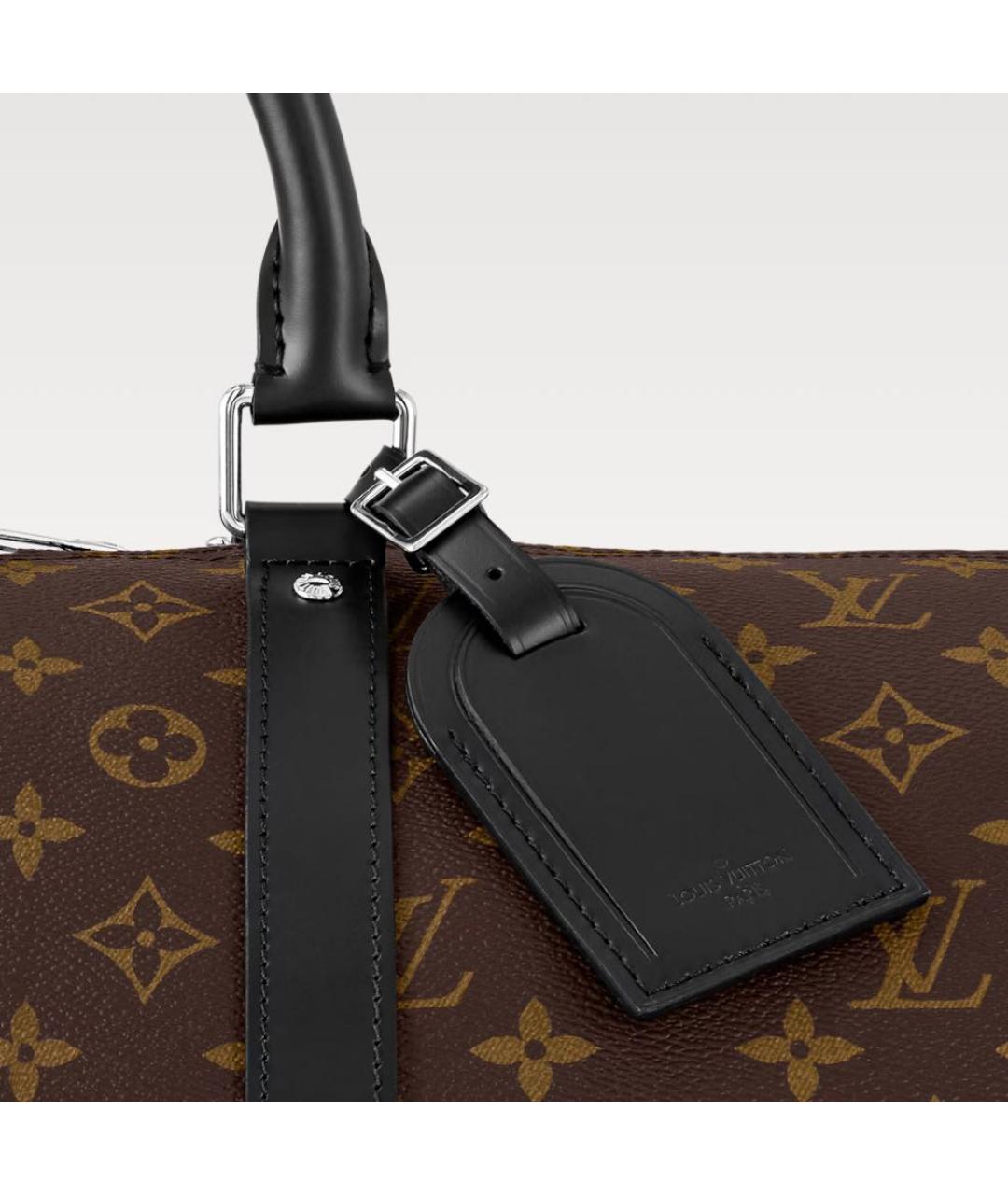 LOUIS VUITTON Коричневая кожаная дорожная/спортивная сумка, фото 3