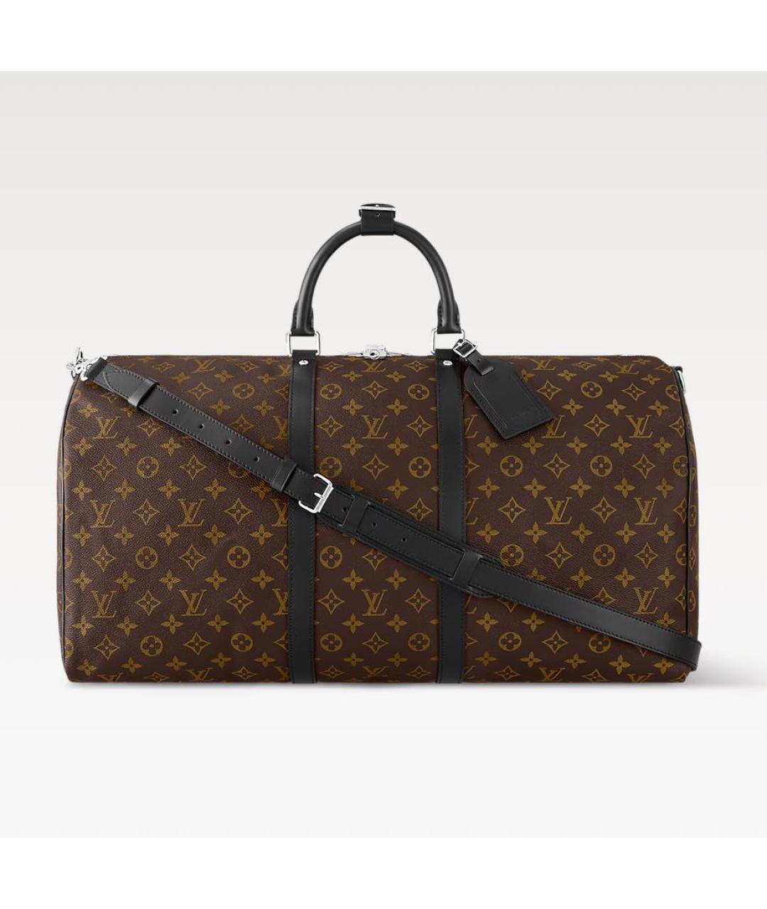 LOUIS VUITTON Коричневая кожаная дорожная/спортивная сумка, фото 1