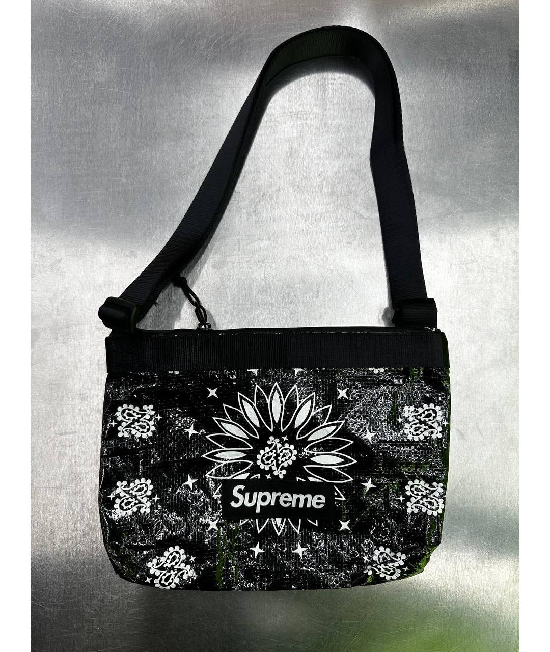 SUPREME Черная сумка на плечо, фото 3