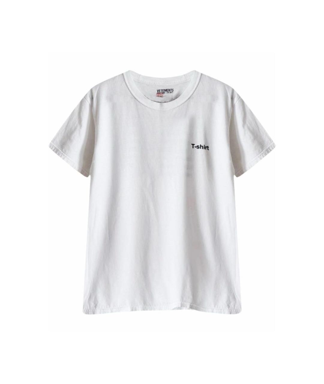 VETEMENTS Белая хлопковая футболка, фото 1