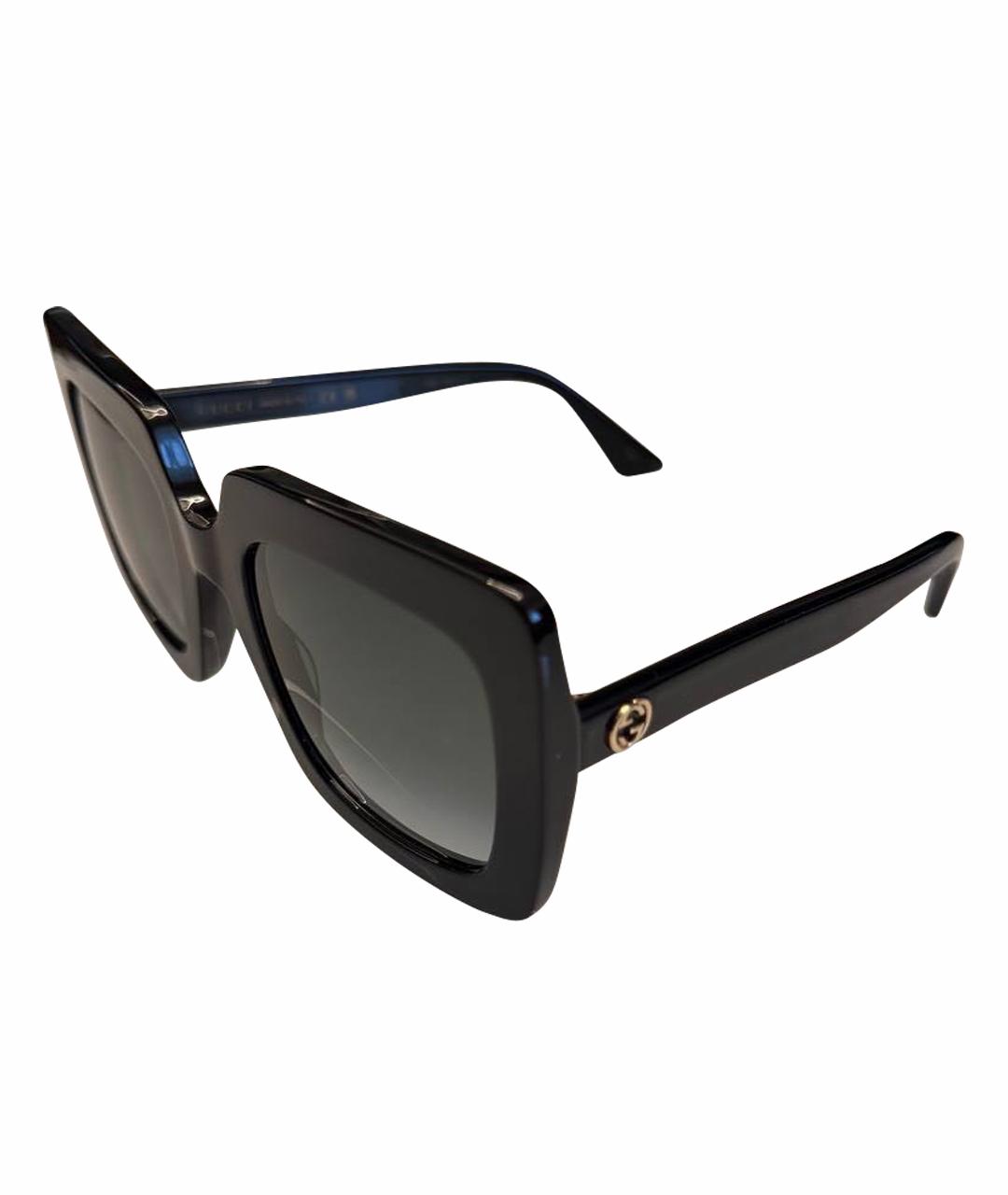 GUCCI Черные пластиковые солнцезащитные очки, фото 1